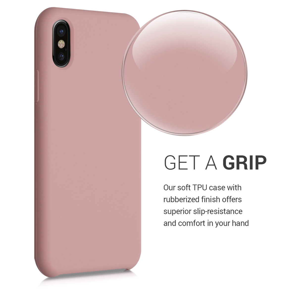 Silikonový kryt na mobil kwmobile pro Apple iPhone X - růžová Winter Rose