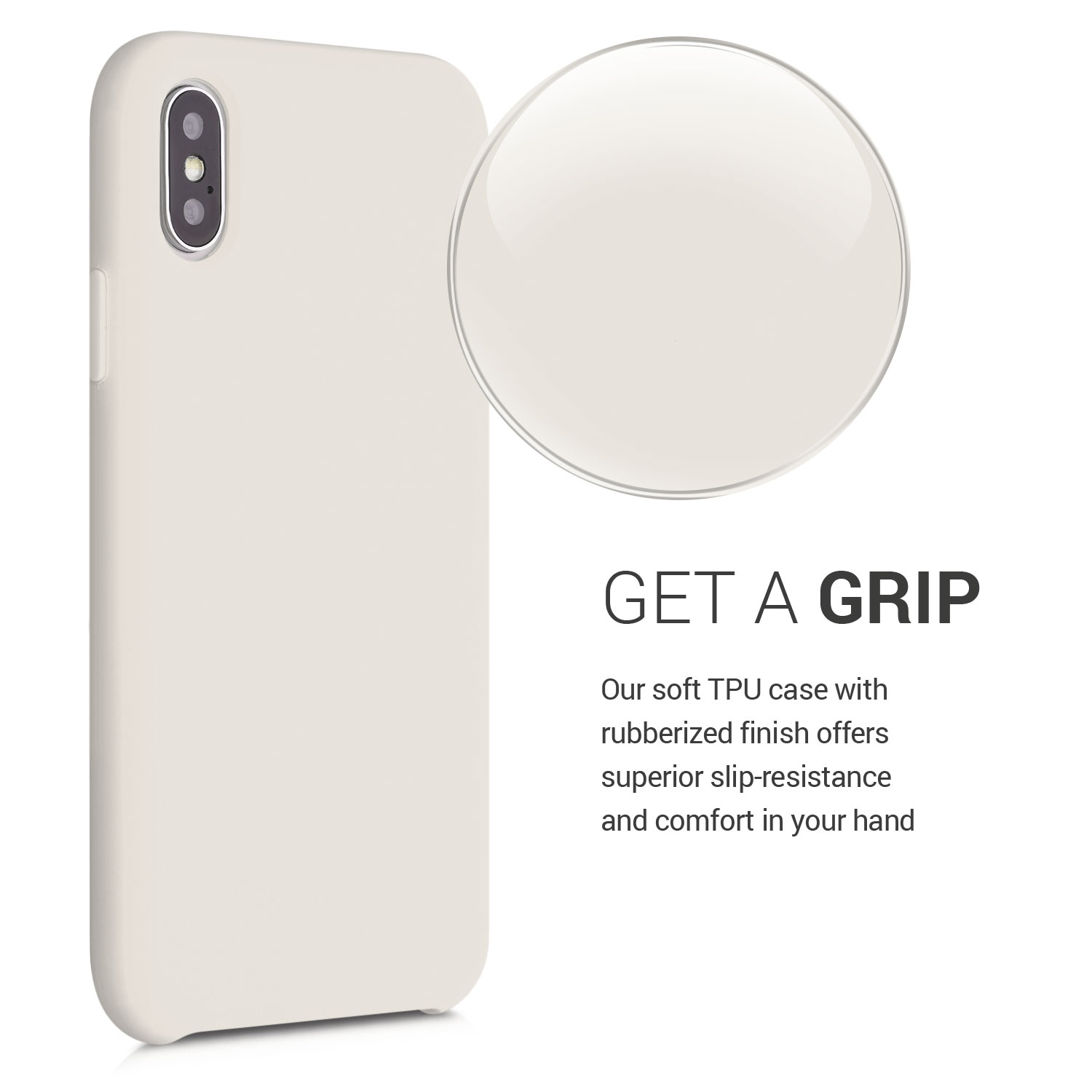 Silikonový kryt na mobil kwmobile pro Apple iPhone X - světlá Moon Glow