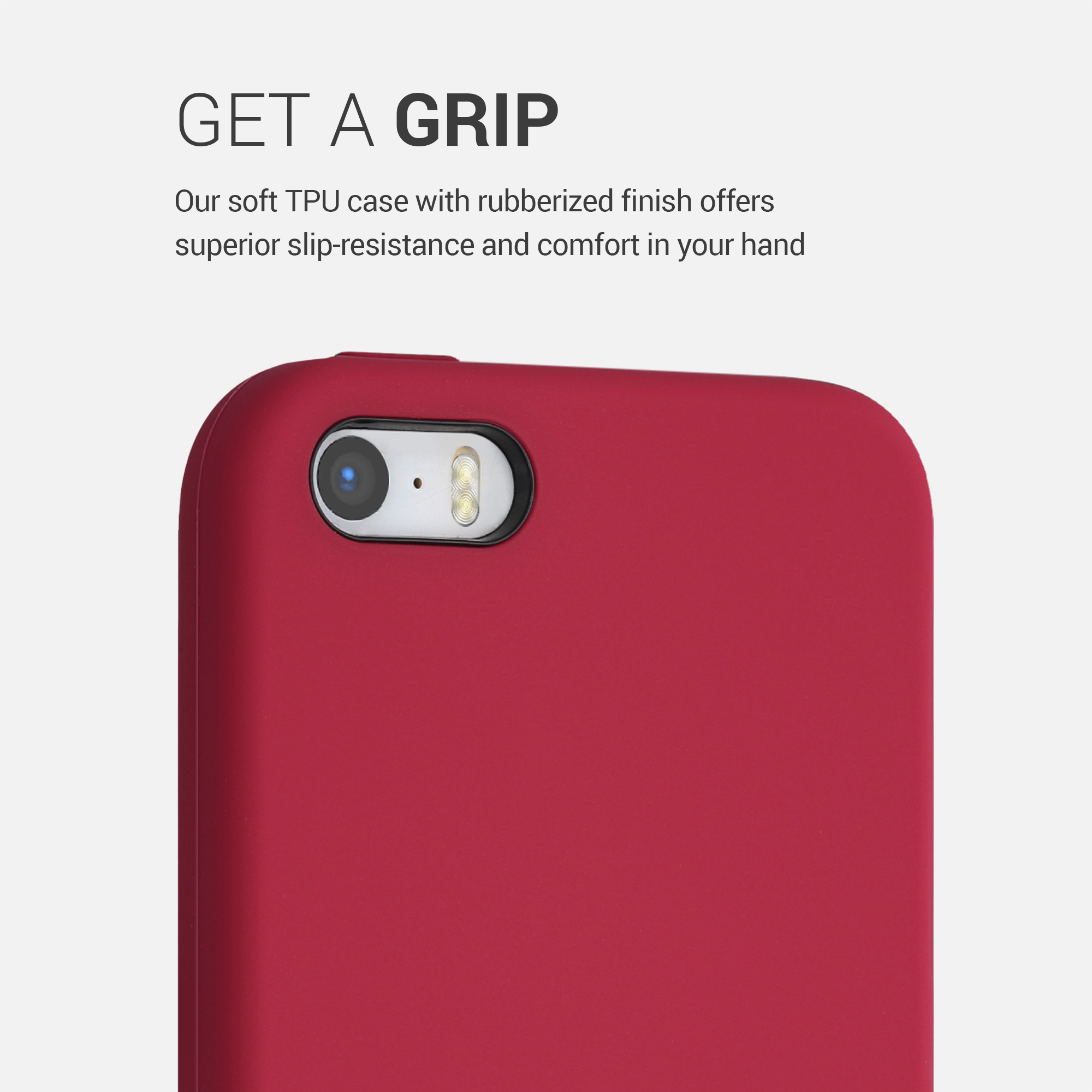 Silikonový TPU kryt kwmobile pro iPhone SE (1. generace 2016) / iPhone 5 / iPhone 5S - třešňově červená