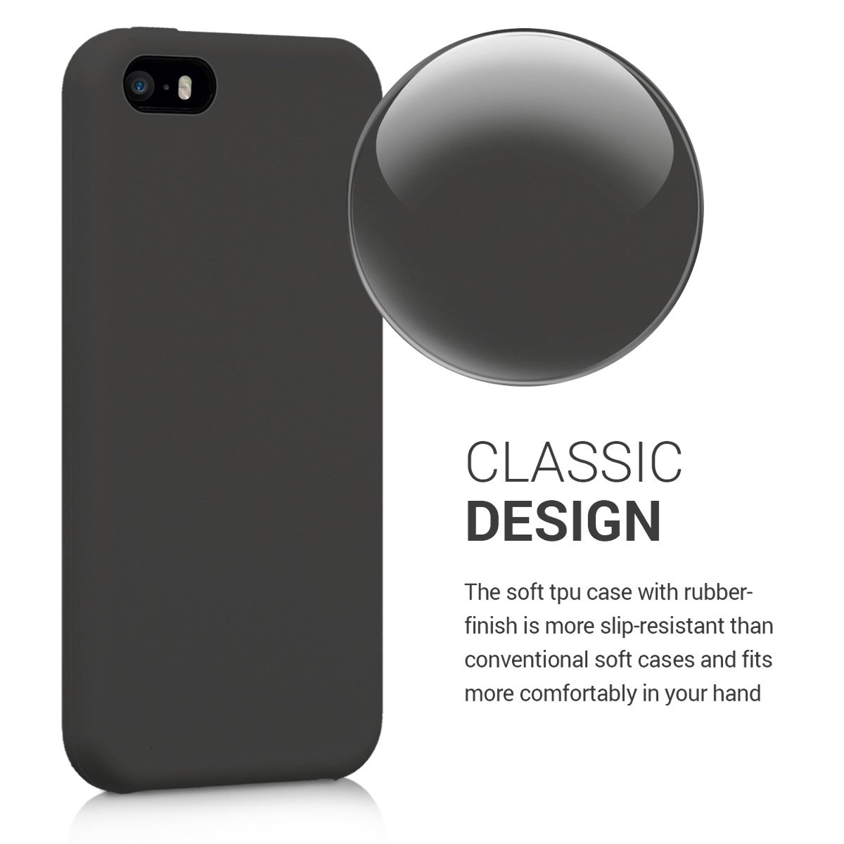 Silikonový kryt kwmobile pro Apple iPhone SE (1.Gen 2016) / iPhone 5 / iPhone 5S - černá