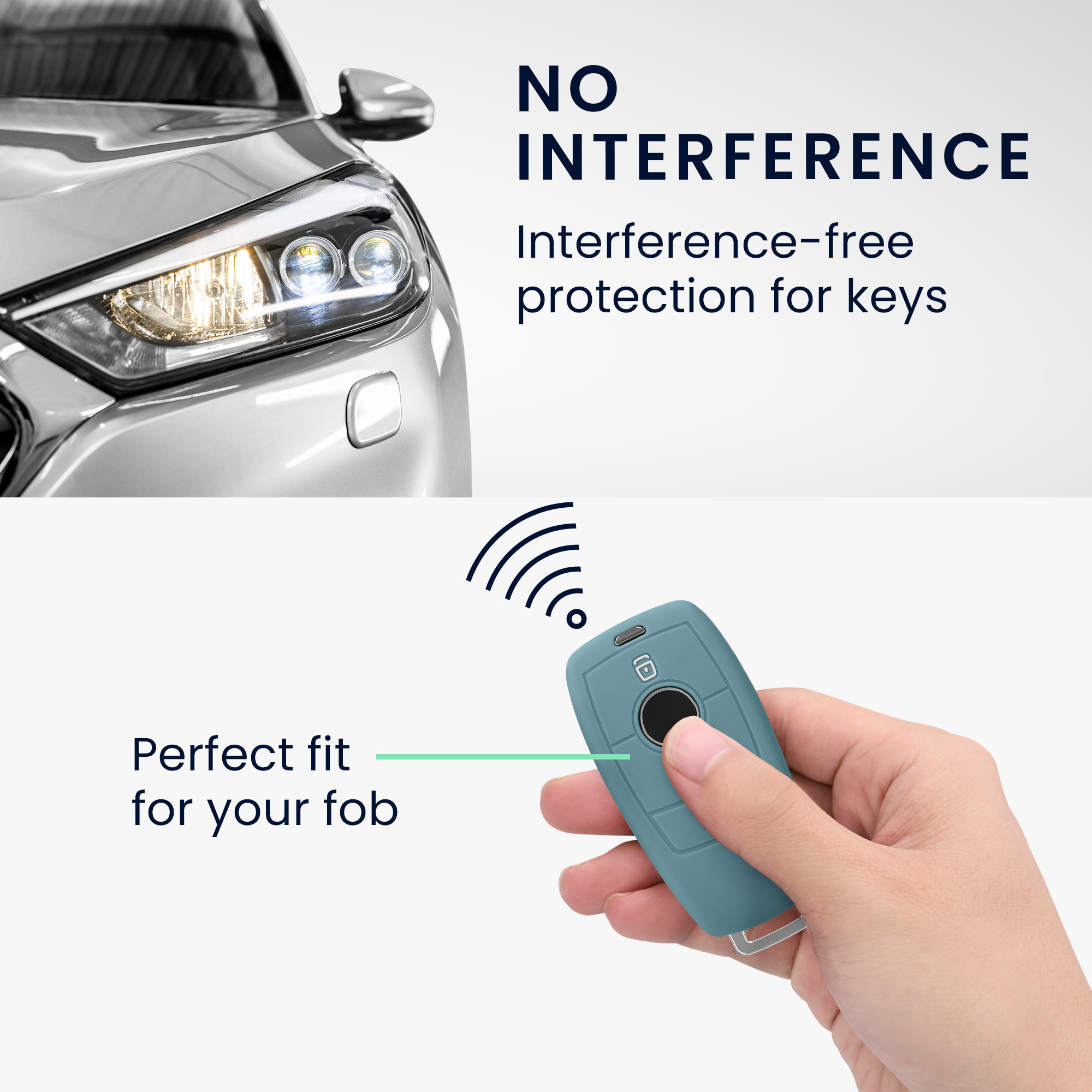 Pouzdro na klíč od auta kwmobile Mercedes-Benz Smart Key Keyless, Antique Stone