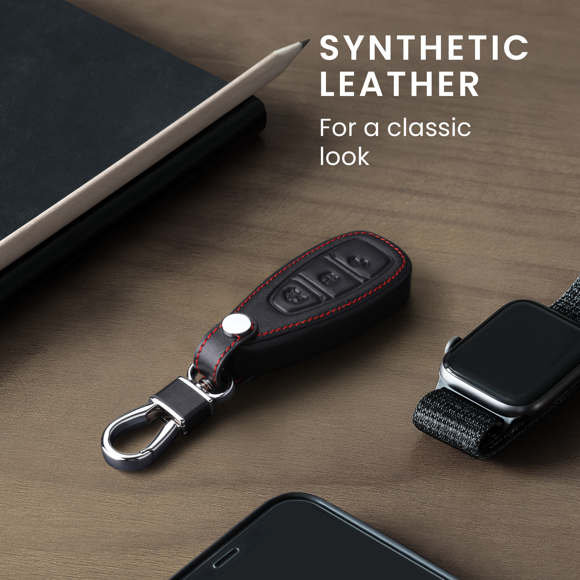 Kryt klíče Ford 3 tlačítka Keyless Go kwmobile černá