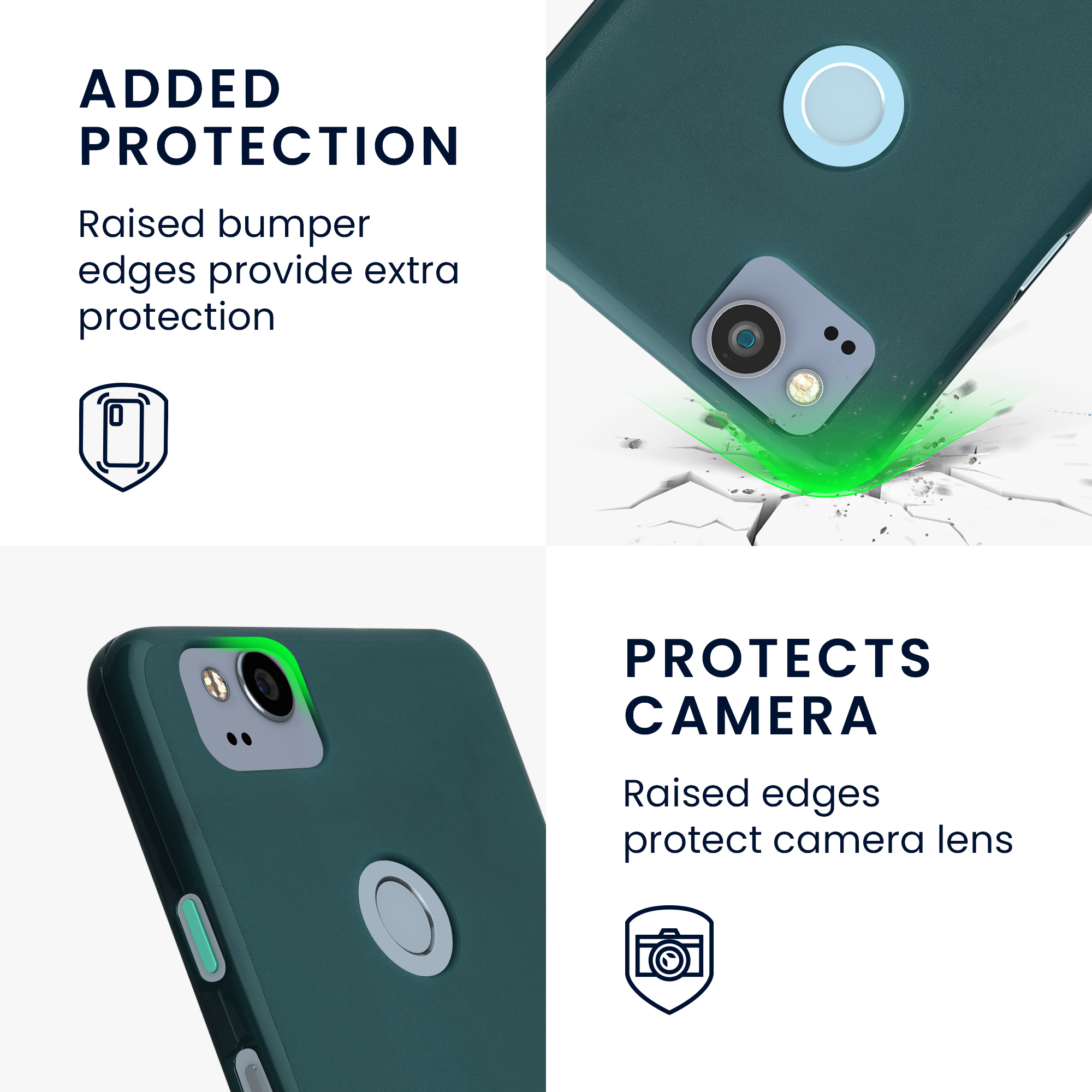 Silikonový kryt kwmobile pro Google Pixel 2 - matná petrolejová