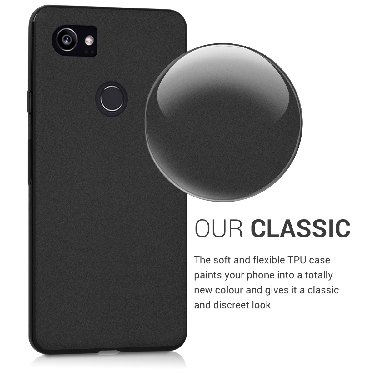 Silikonový kryt kwmobile pro Google Pixel 2 XL - matná černá