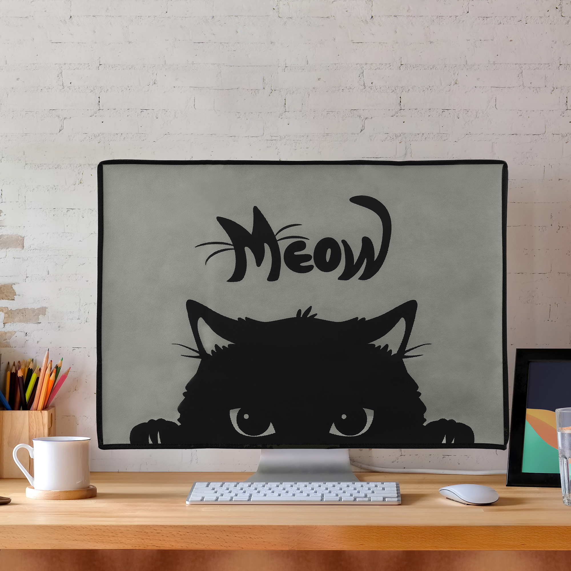 Obal na monitor 20-22" kwmobile motiv kočky