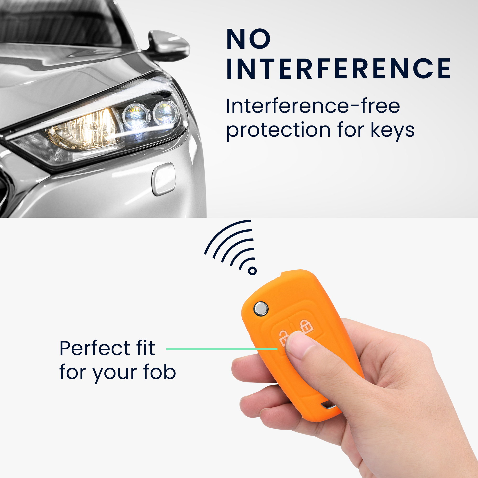 Pouzdro na klíč od auta kwmobile pro Vauxhall (Opel) Chevrolet 2 Button Car Flip Key, oranžová