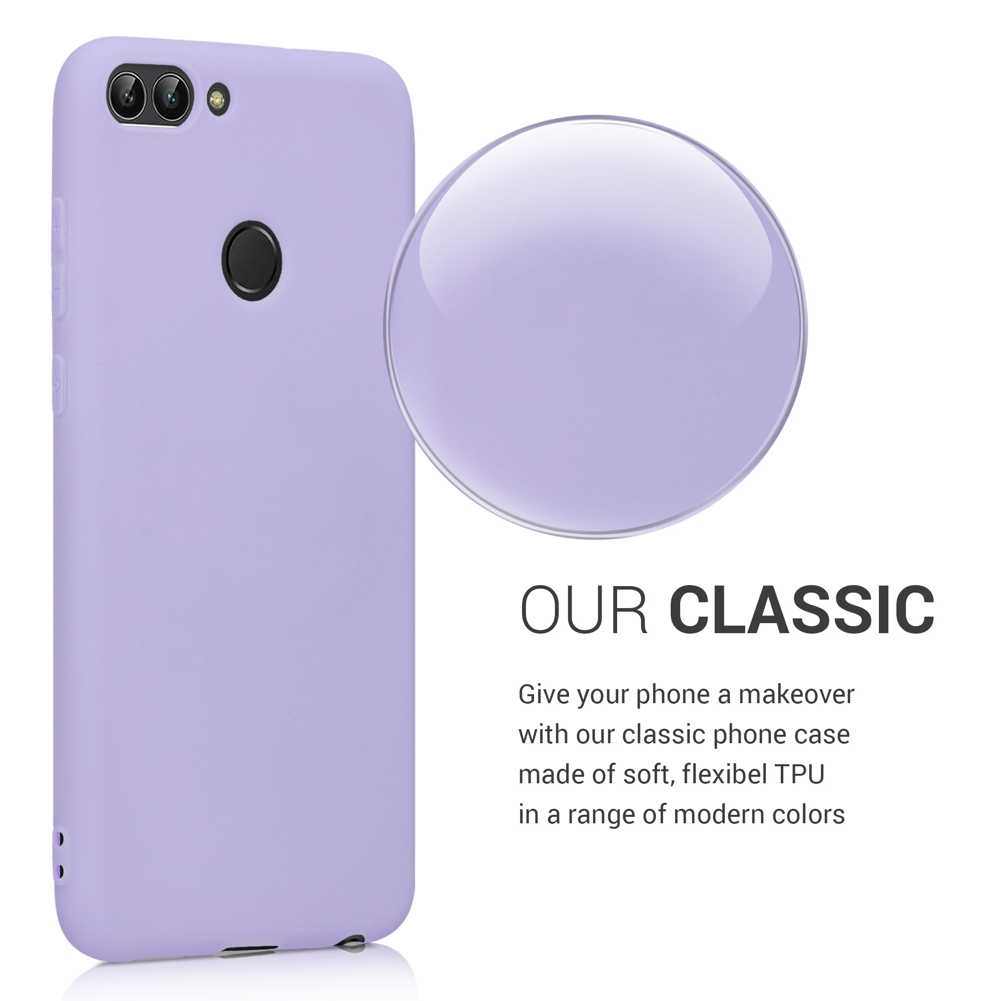 Kryt na mobil Huawei Enjoy 7S / P Smart (2017) kwmobile TPU levandulová