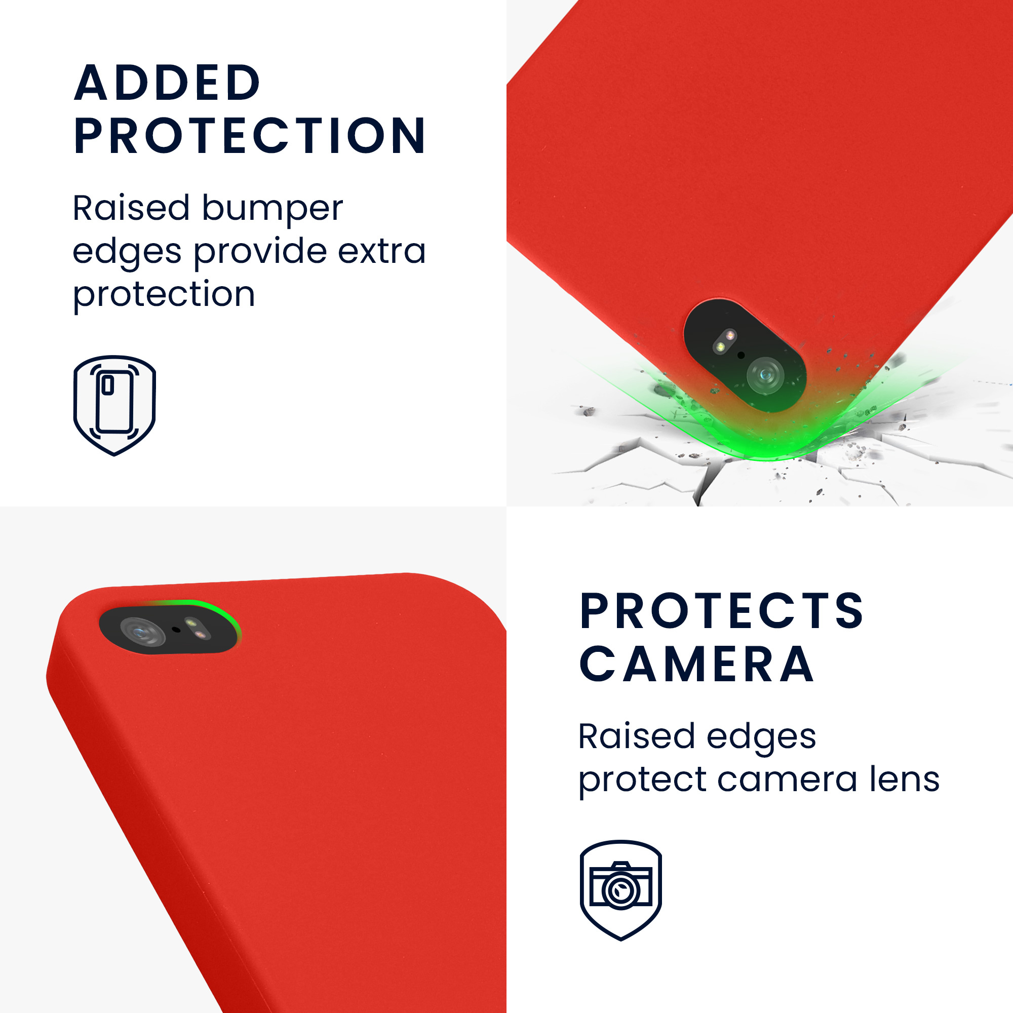 Silikonový kryt kwmobile pro Apple iPhone SE (1.Gen 2016) / iPhone 5 / iPhone 5S - červená