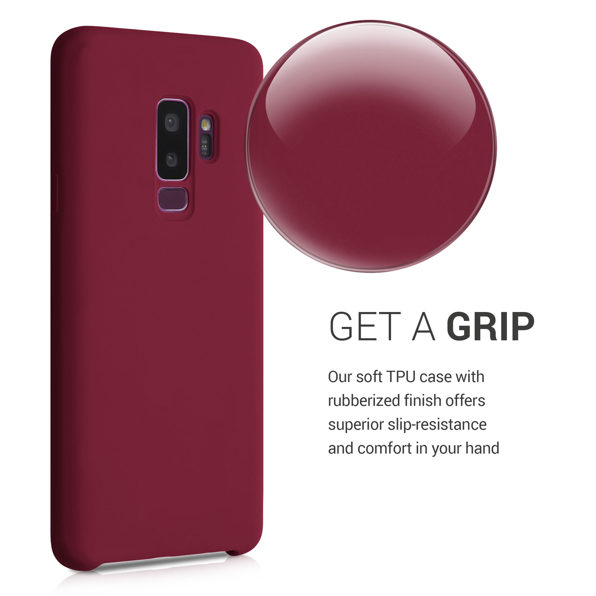 Kryt na mobil Galaxy S9 Plus kwmobile rebarborově červený