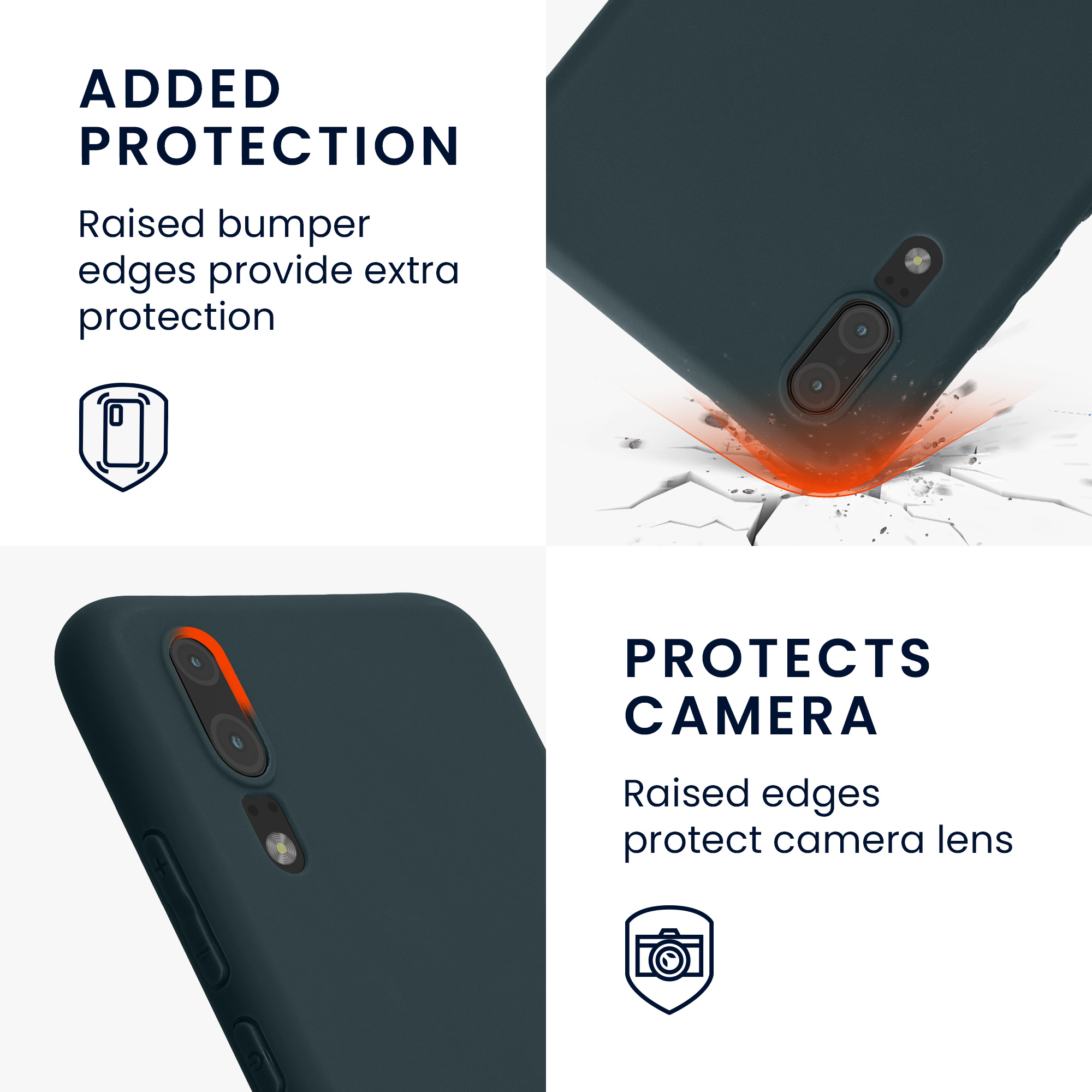 Kryt kwmobile Huawei P20, tmavě břidlicová