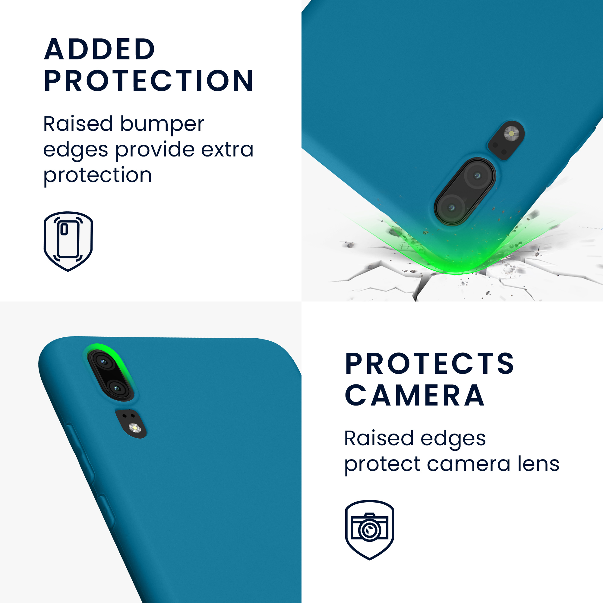 Kryt kwmobile Huawei P20, karibská modrá