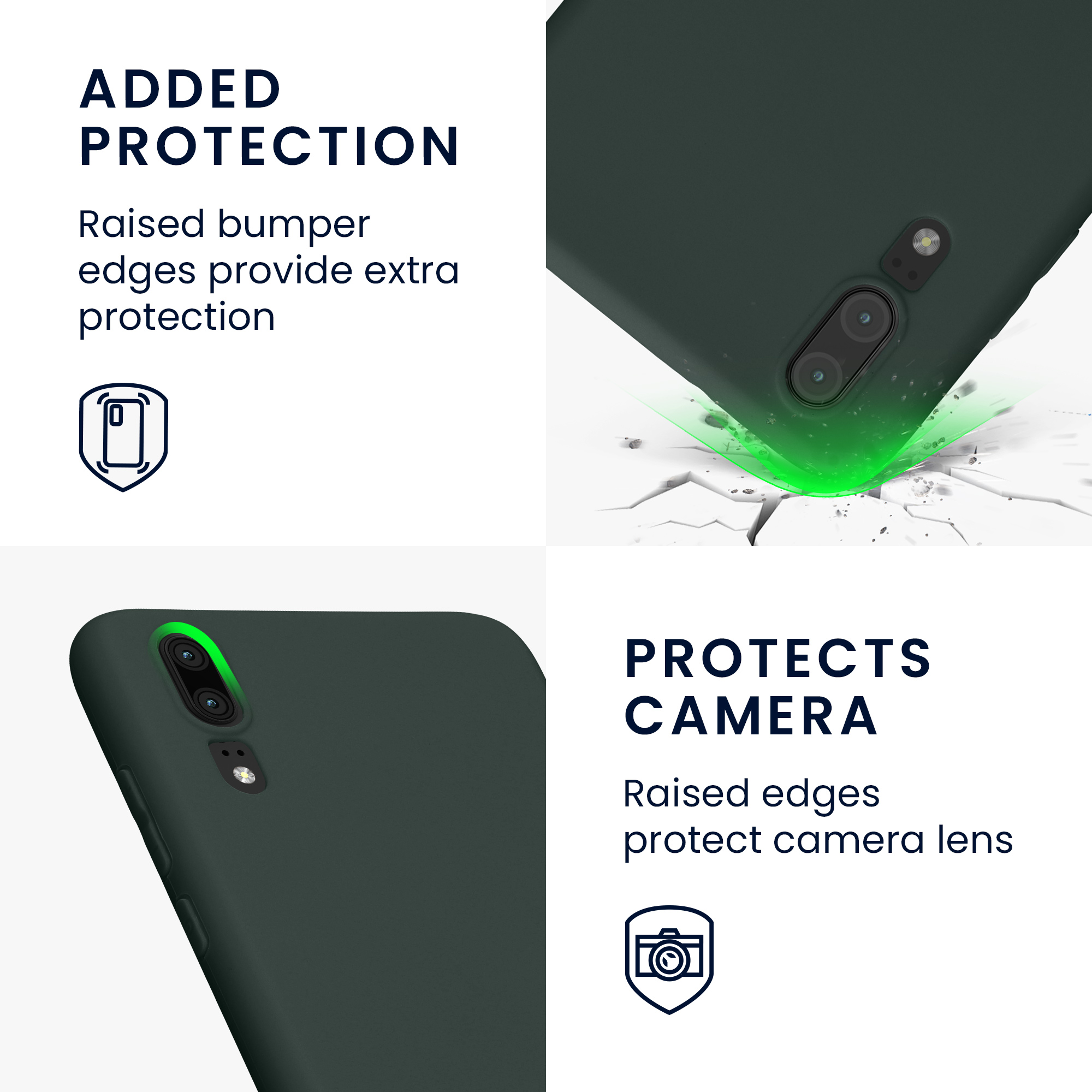 Kryt kwmobile Huawei P20, mechově zelená