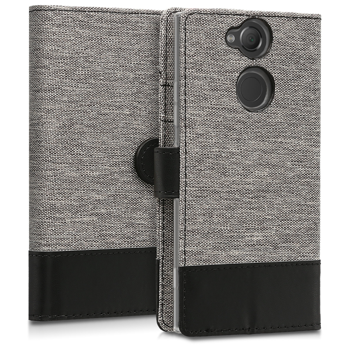 Flipové pouzdro kwmobile - Sony Xperia XA2 - šedá / černá