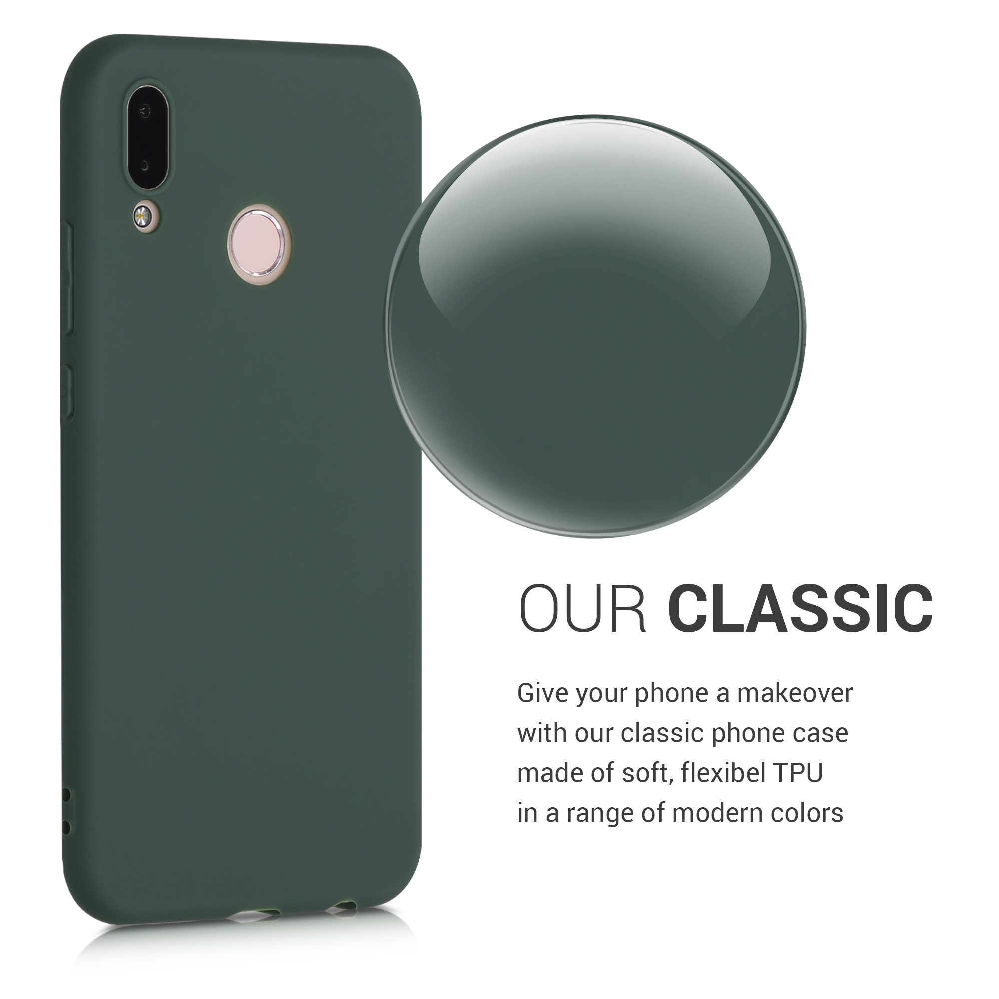 Kryt kwmobile Huawei P20 Lite, mechově zelená
