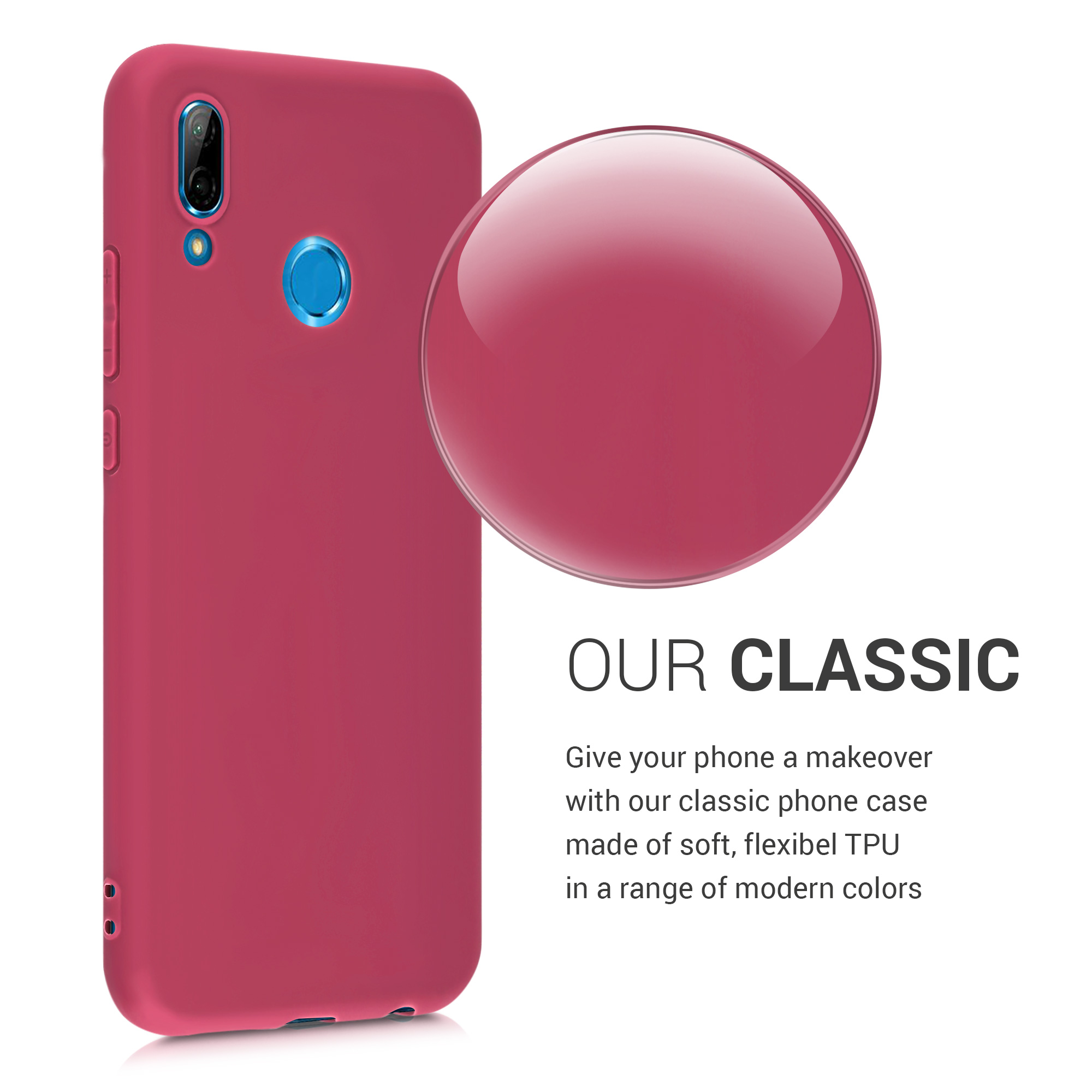 Kryt kwmobile Huawei P20 Lite, granátově červená