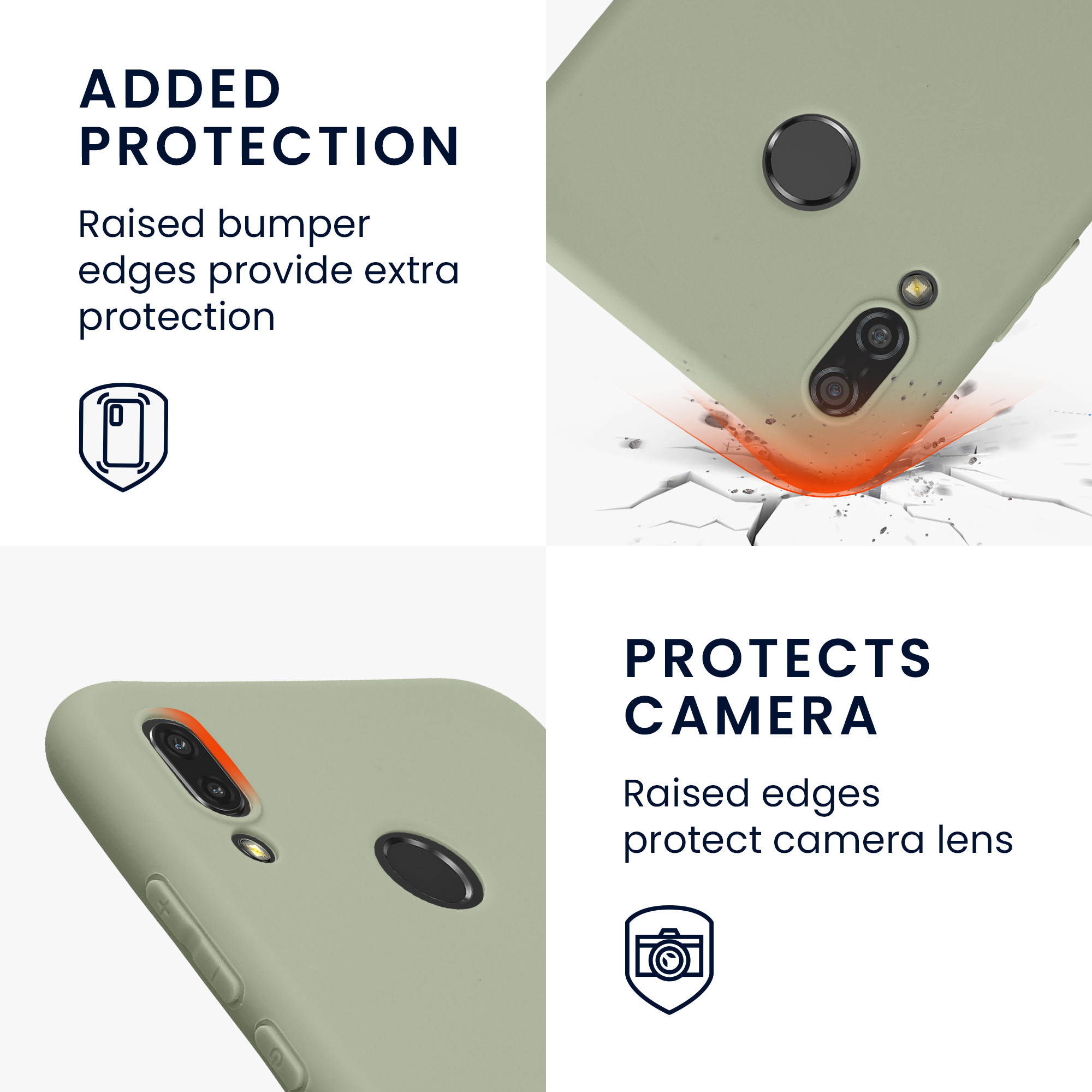 Kryt kwmobile Huawei P20 Lite, šedozelená