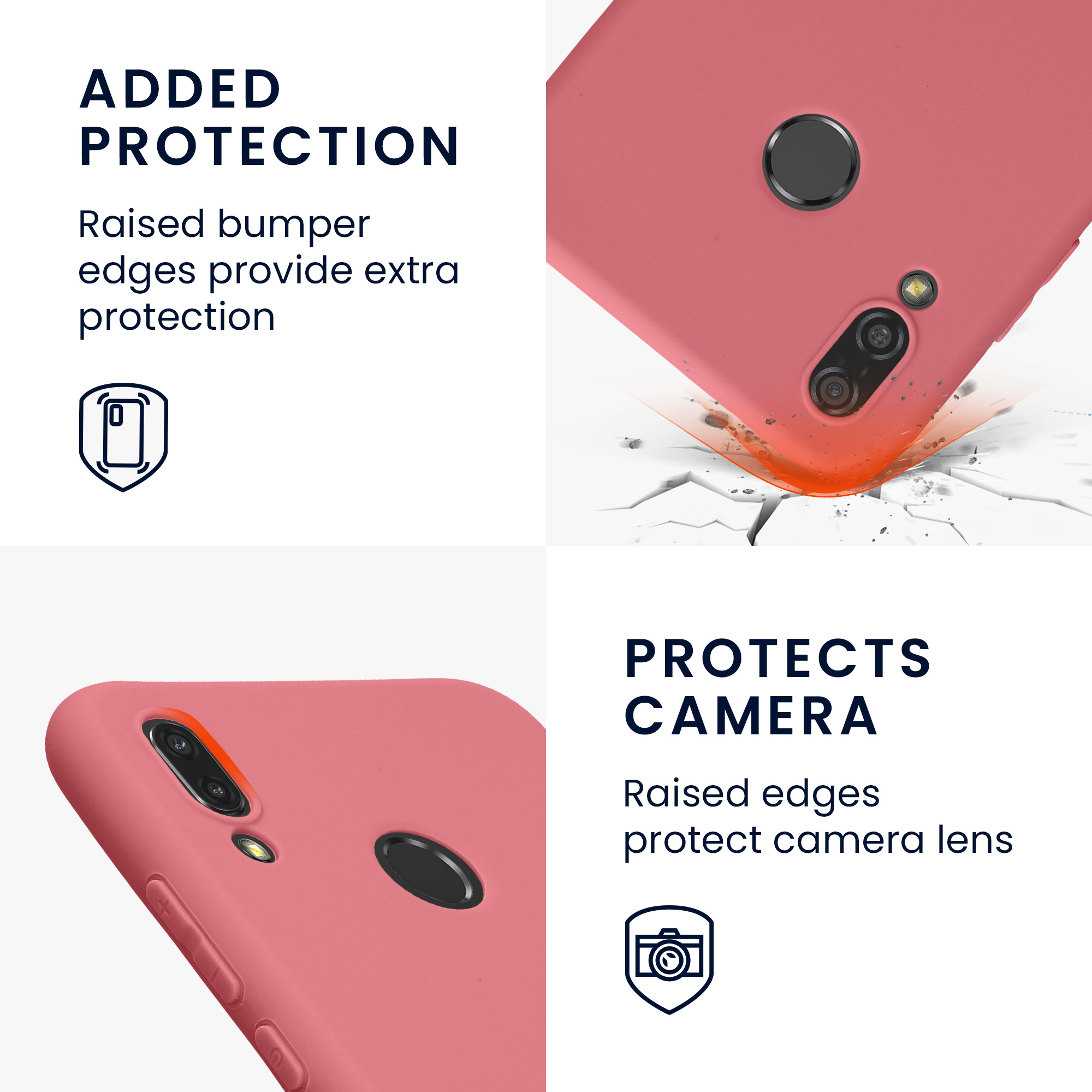 Kryt kwmobile Huawei P20 Lite, tmavě růžová