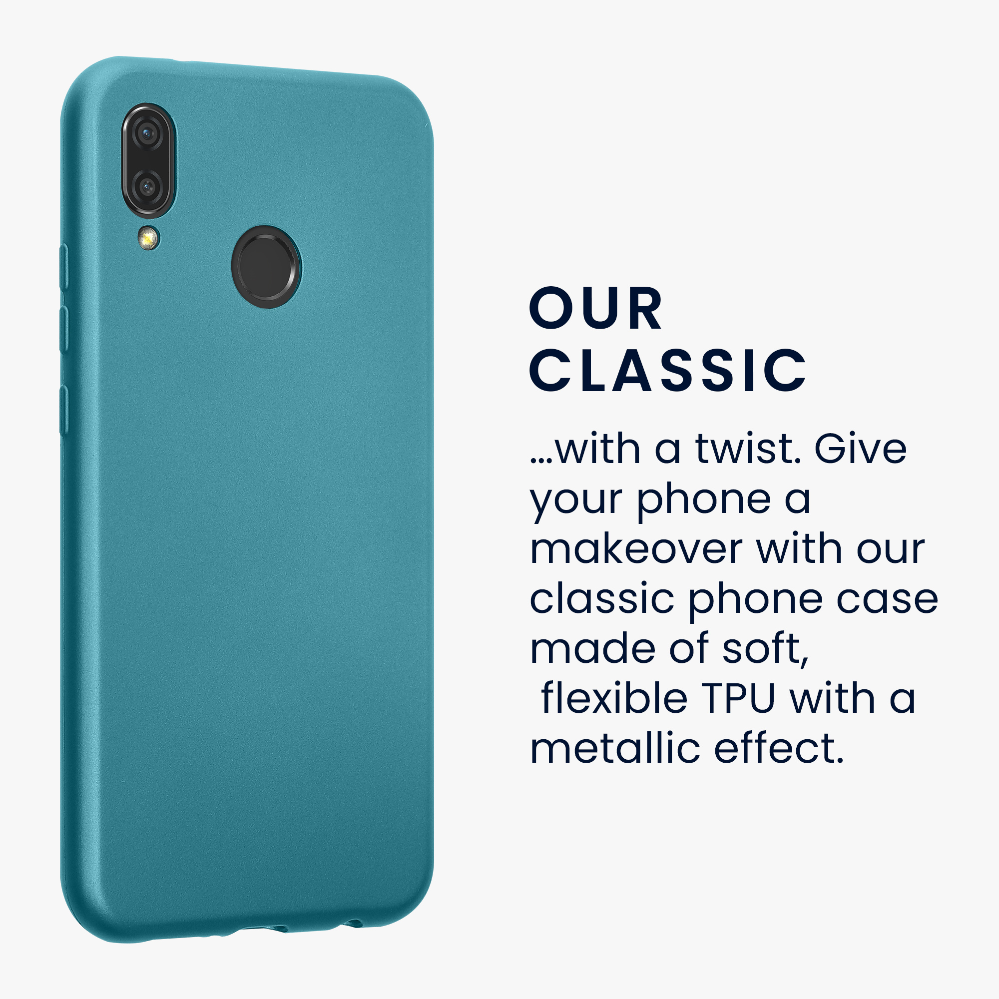 Kryt kwmobile Huawei P20 Lite, metalická karibská modrá