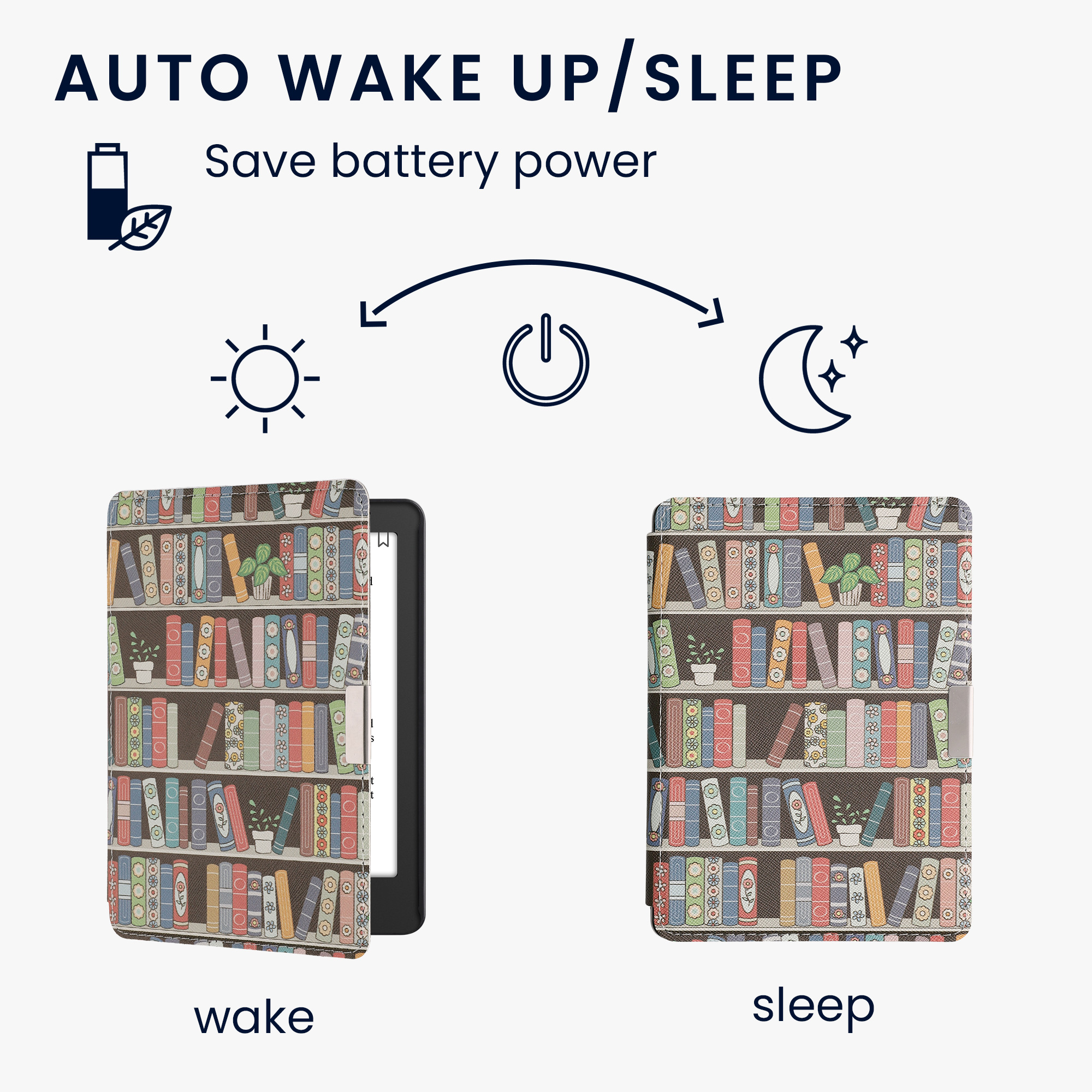 Flip pouzdro na čtečku Kobo Aura Edition 2 Summer Library se stojánkem