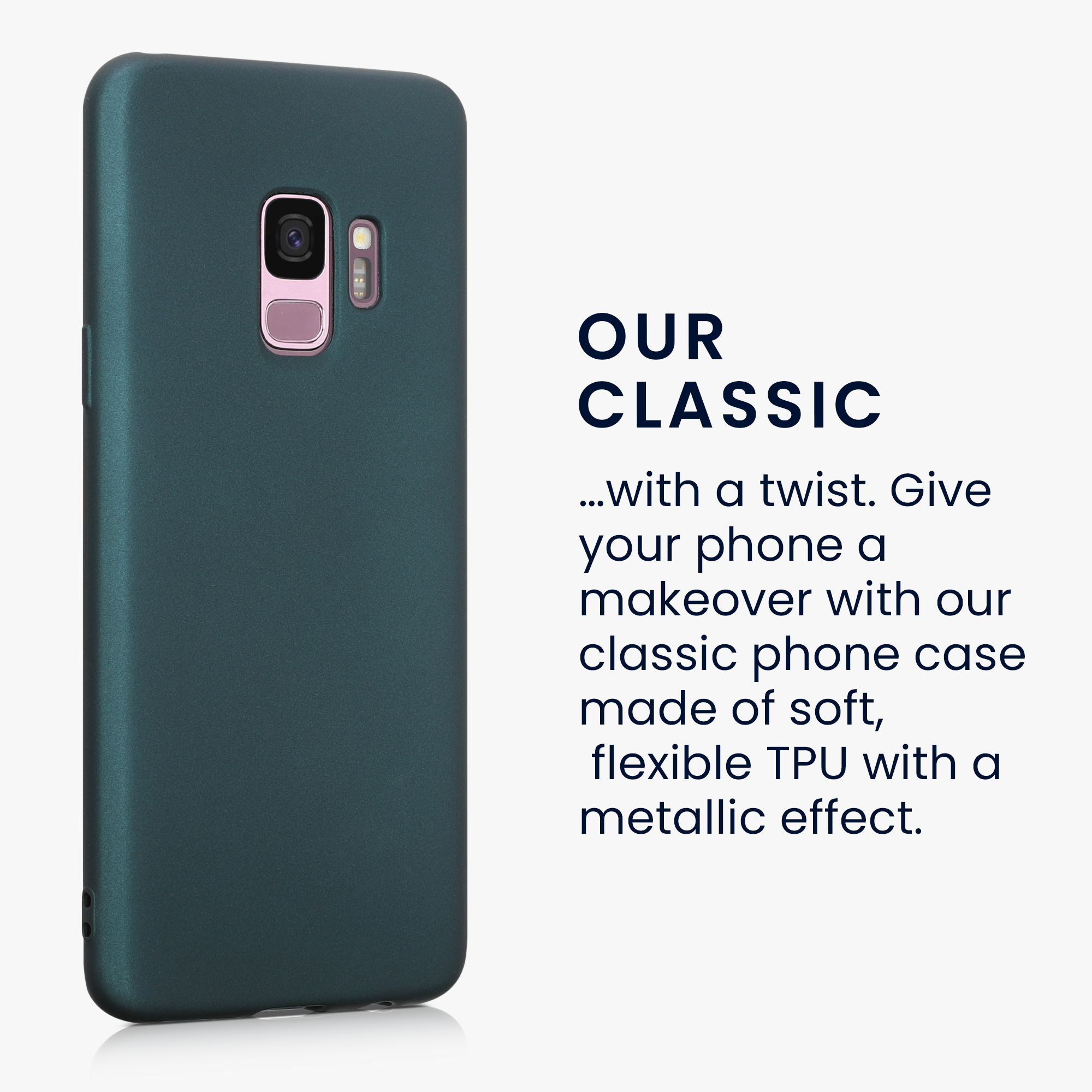 Kryt na mobil Samsung Galaxy S9 kwmobile metalická petrolejová