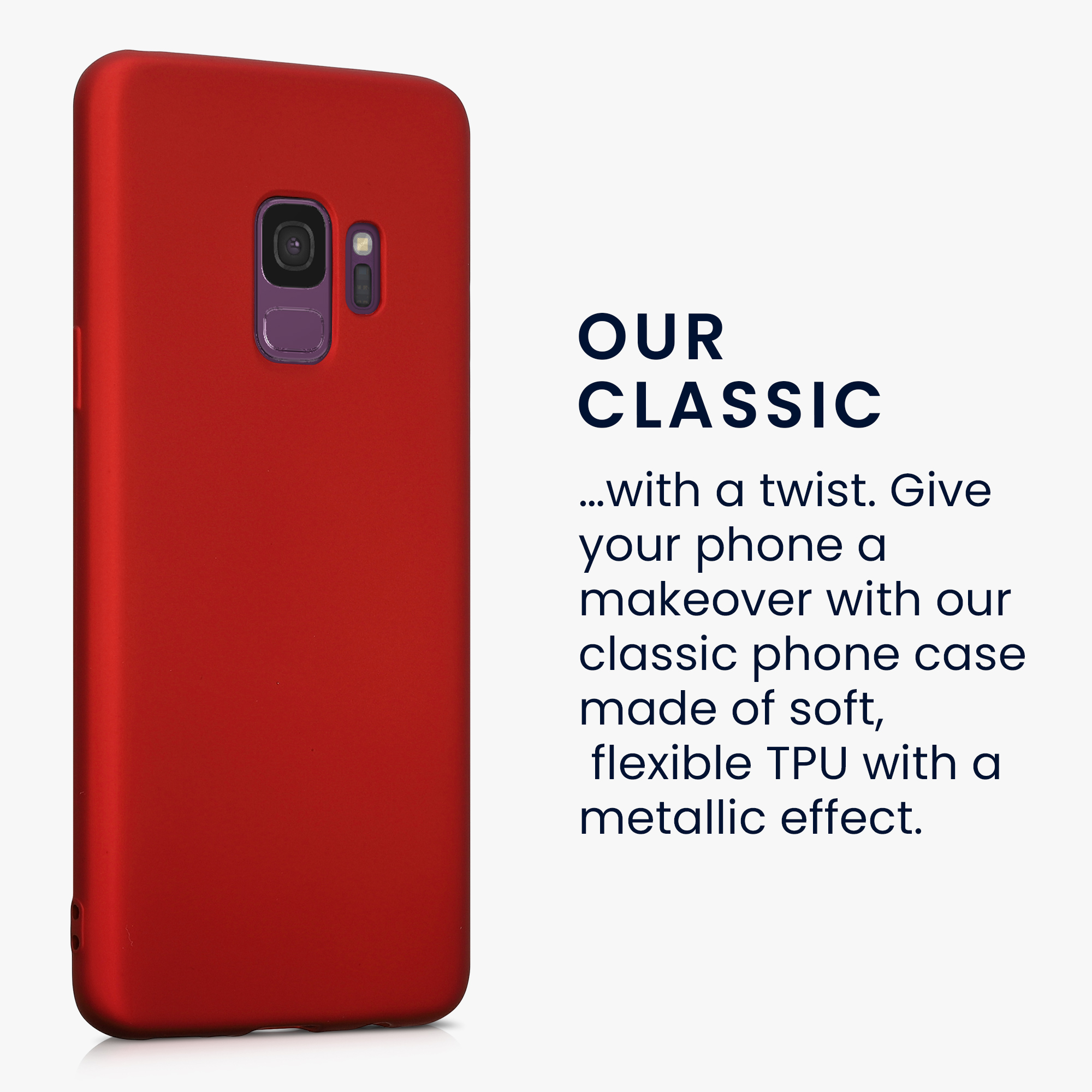 Kryt na mobil Galaxy S9 kwmobile metalický metalicky tmavě červený