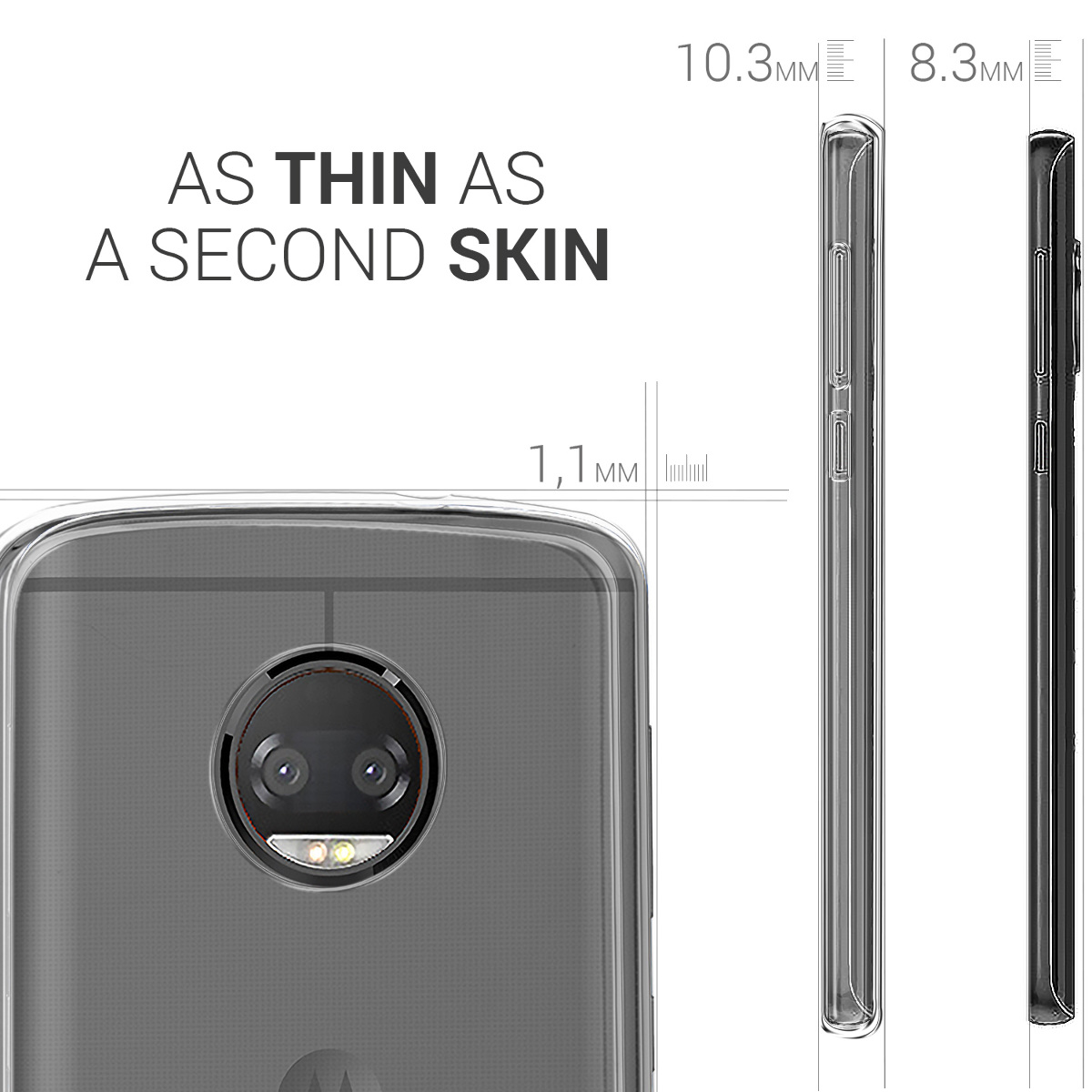 Transparentní kryt kwmobile pro Motorola Moto G6 - Transparentní