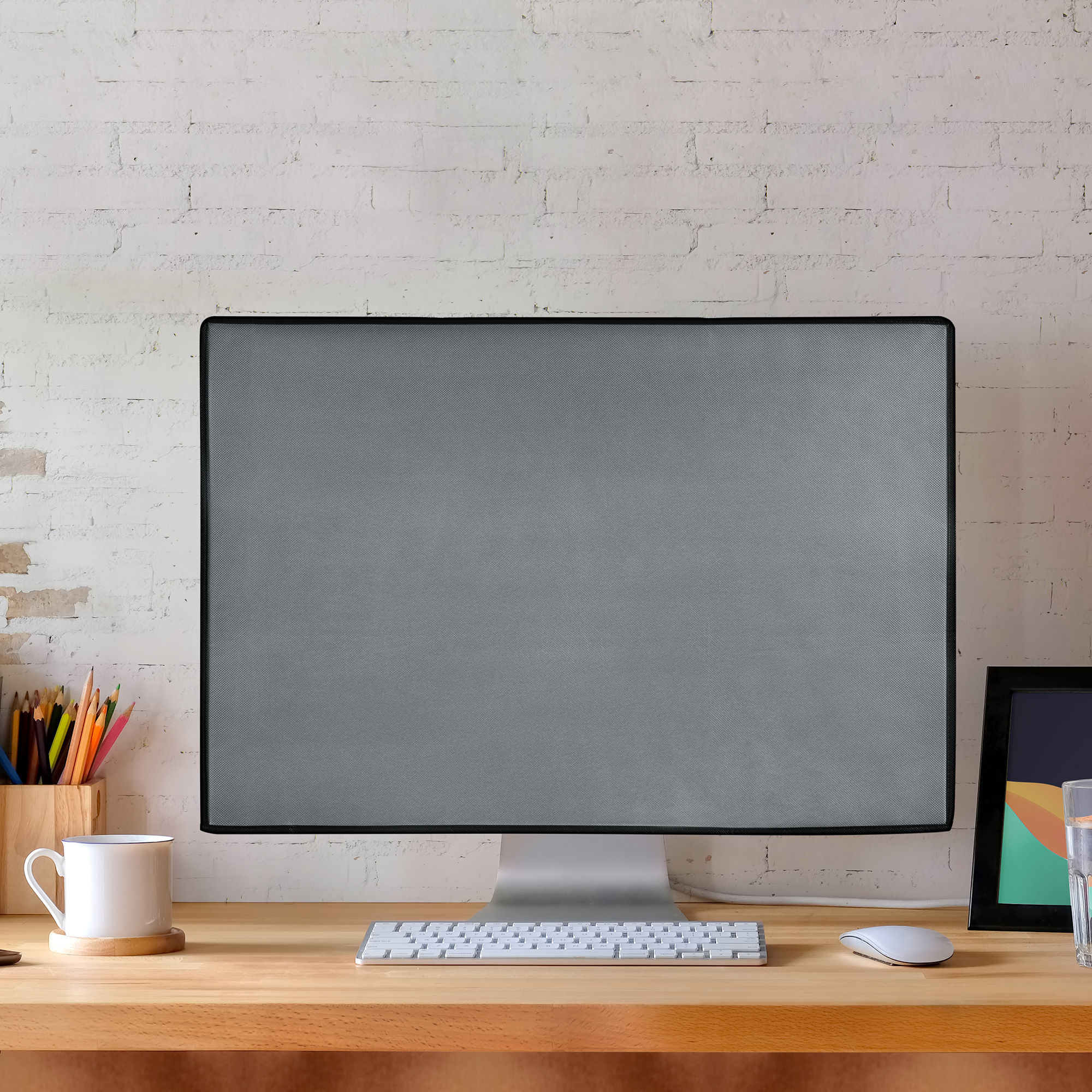 Obal na monitor 27-28" kwmobile šedý