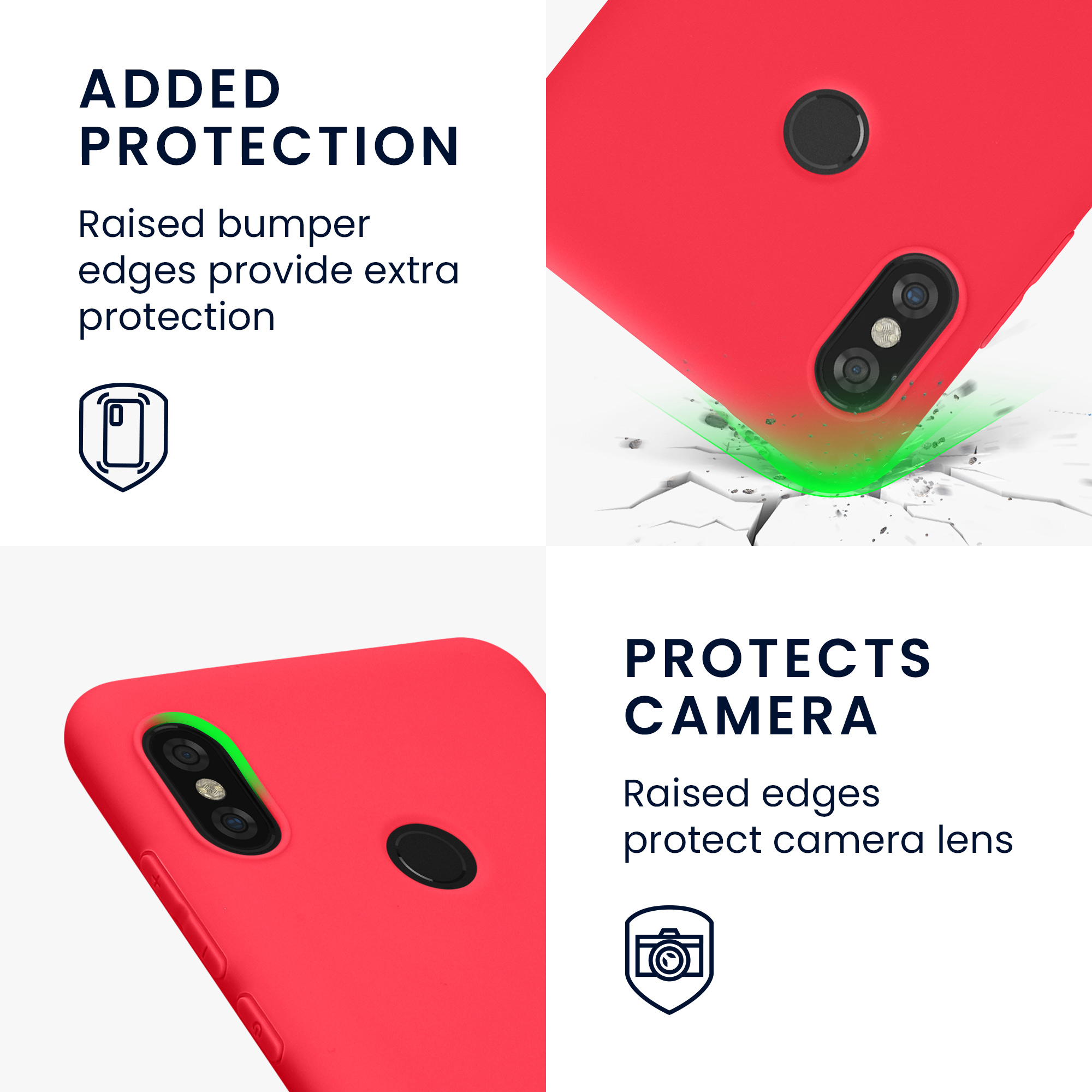 TPU kryt kwmobile pro Xiaomi Redmi Note 5 (Global Version) / Note 5 Pro - neonově růžová