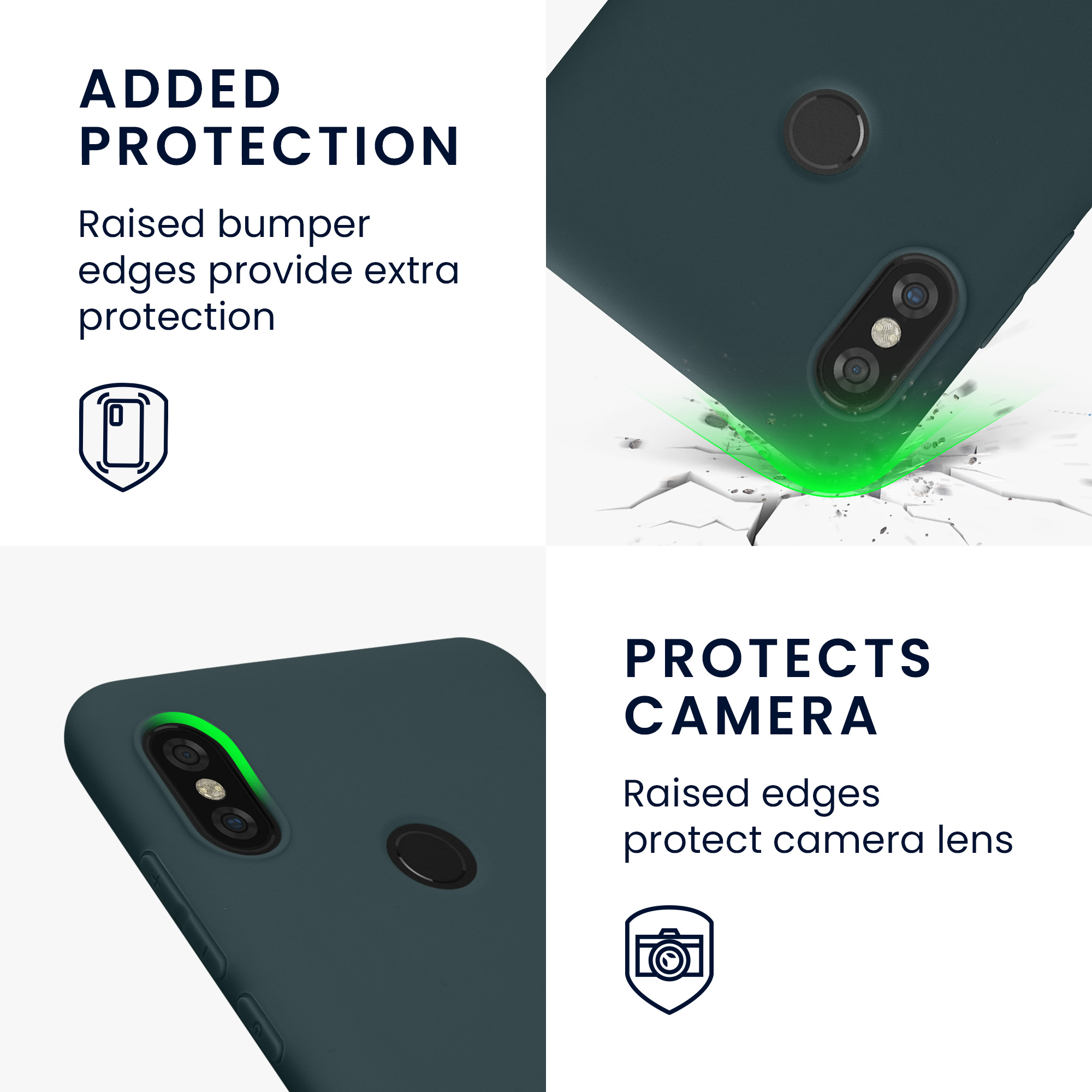 TPU kryt kwmobile pro Xiaomi Redmi Note 5 (Global Version) / Note 5 Pro - tmavě šedá