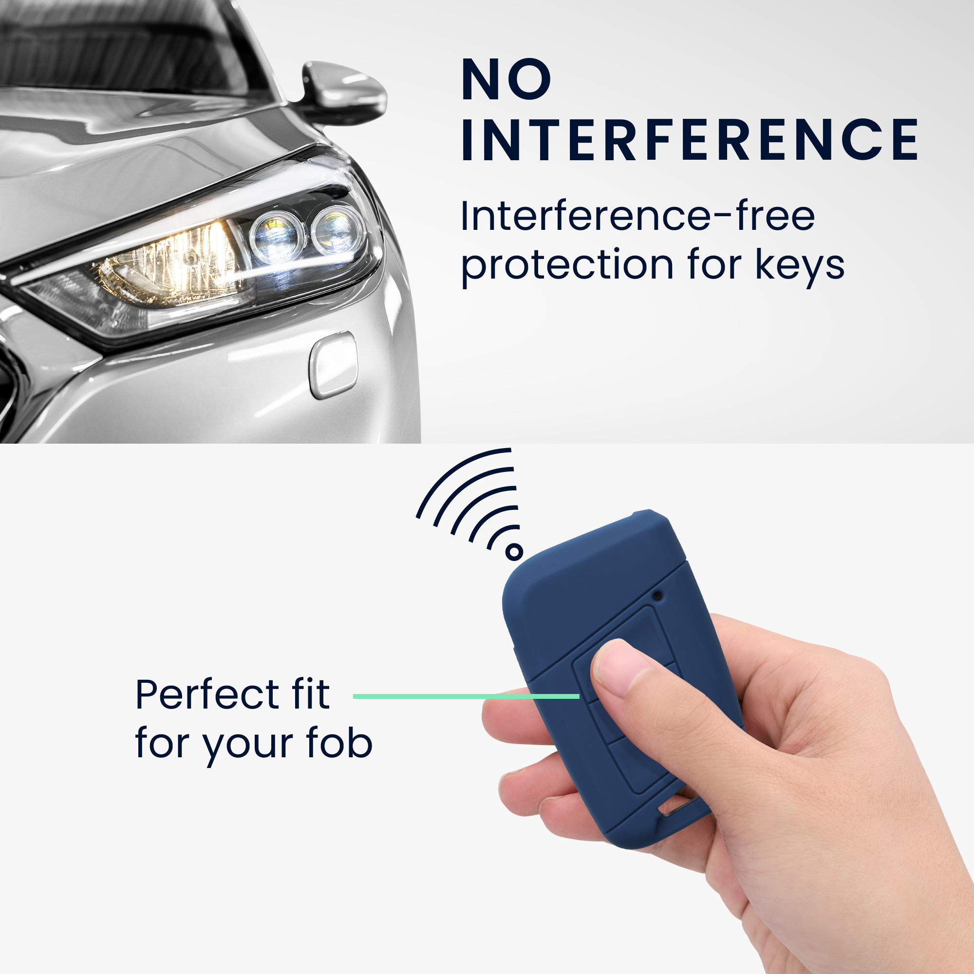 Pouzdro na klíč kwmobile pro VW 3tlačítkový klíč (pouze Keyless Go) - tmavě modrá