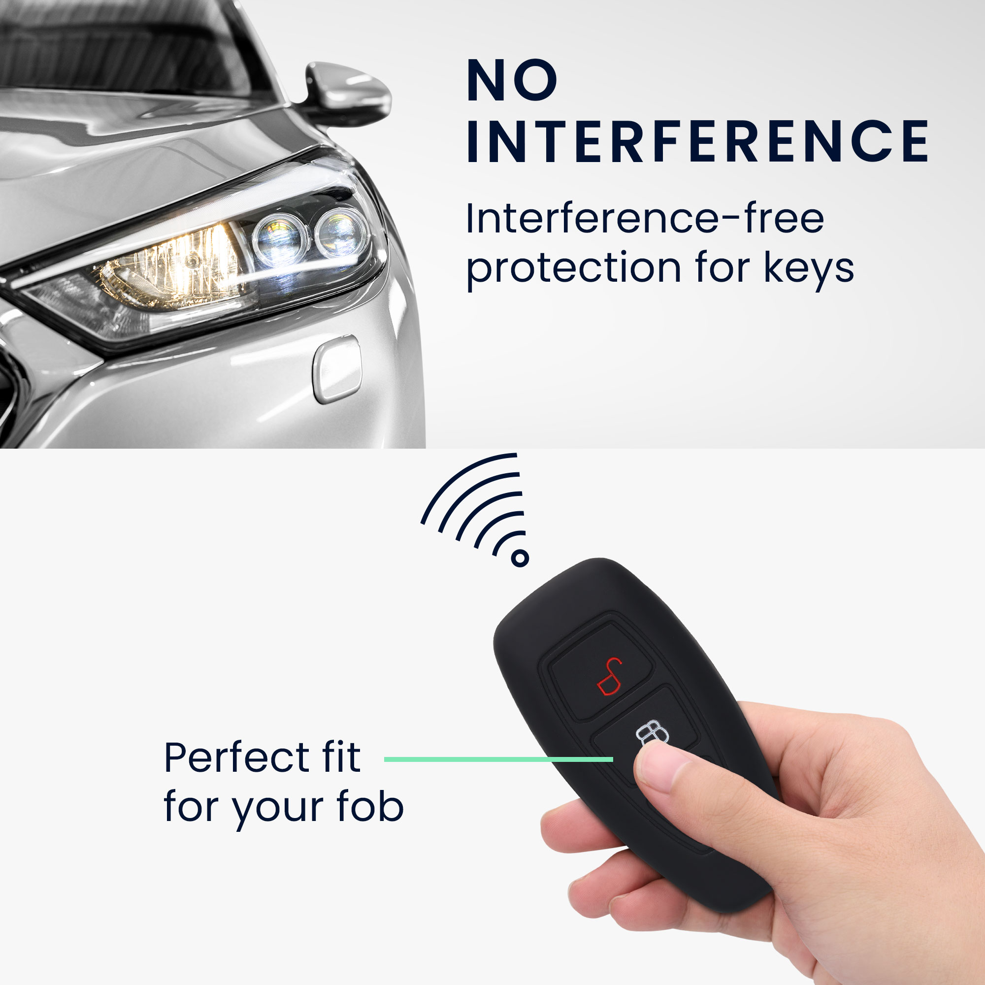Kryt klíče Ford 3 tlačítka Keyless Go kwmobile modrá / černá