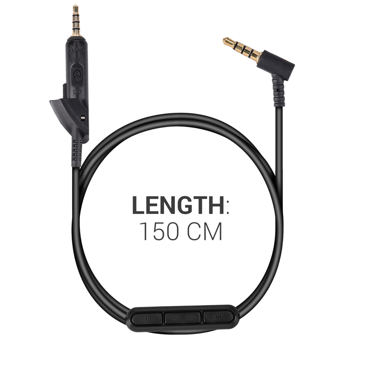 Náhradní kabel sluchátka Bose QuietComfort 15 150 cm černá kwmobile