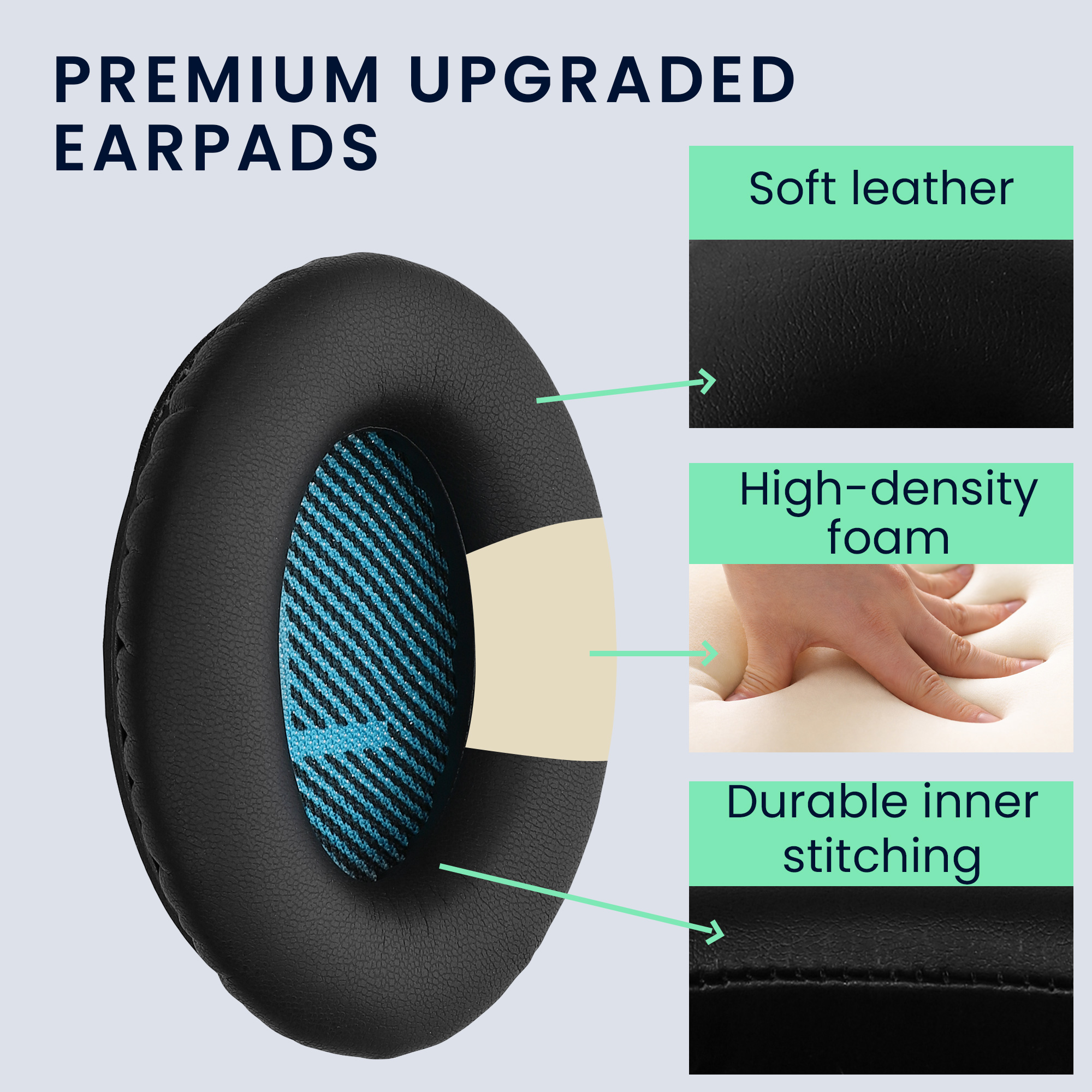 Náušníky na sluchátka 2 ks Bose Soundlink Around kwmobile - černá