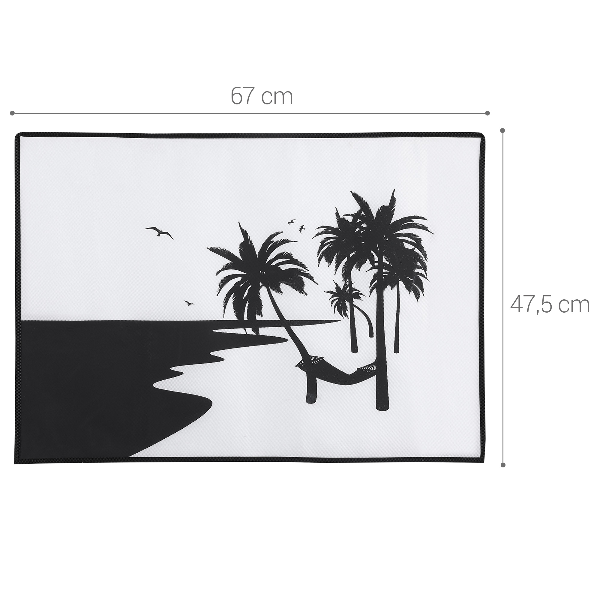 Protiprašný kryt monitoru kwmobile 27-28" relax in hammock - černá / bíl