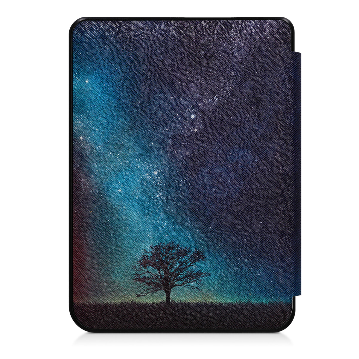 Flip pouzdro na čtečku s magnetem Kobo Clara HD Cosmic Nature modro-šedo-černý se stojánkem