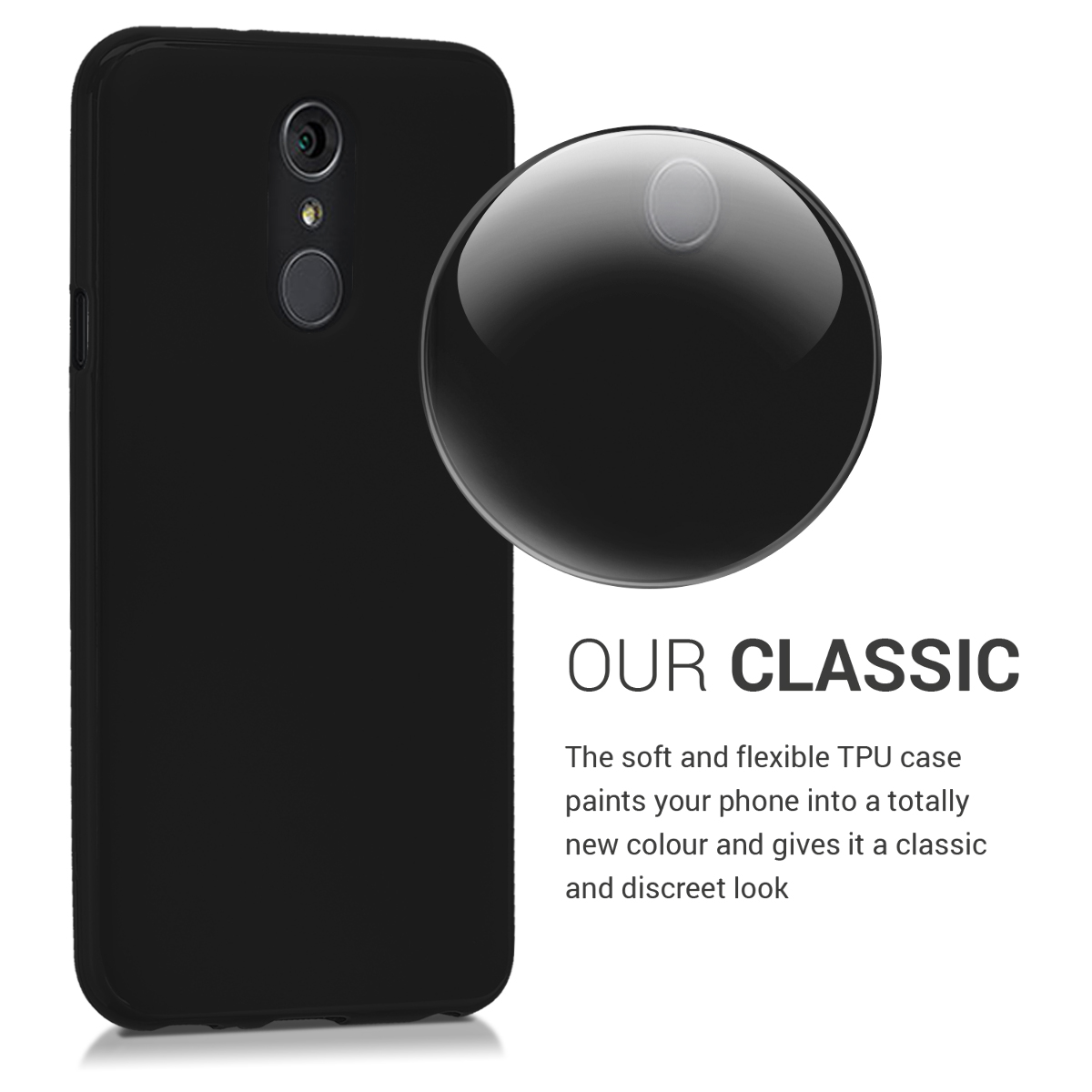 Kryt LG Q7 silikonový TPU černá matná kwmobile