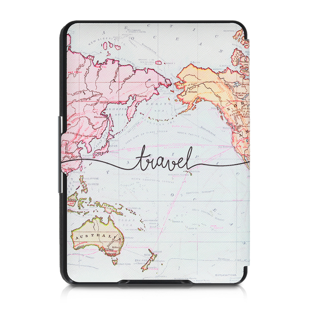 Pouzdro na čtečku kwmobile Kindle Paperwhite - Travel - černá / multicolor