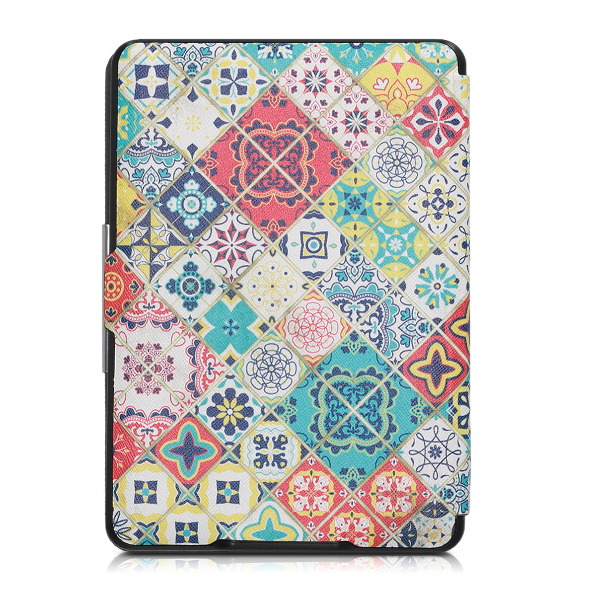 Pouzdro na čtečku kwmobile Kindle Paperwhite - Moroccan Vibes multicolor - modrá / červená / světle hnědá