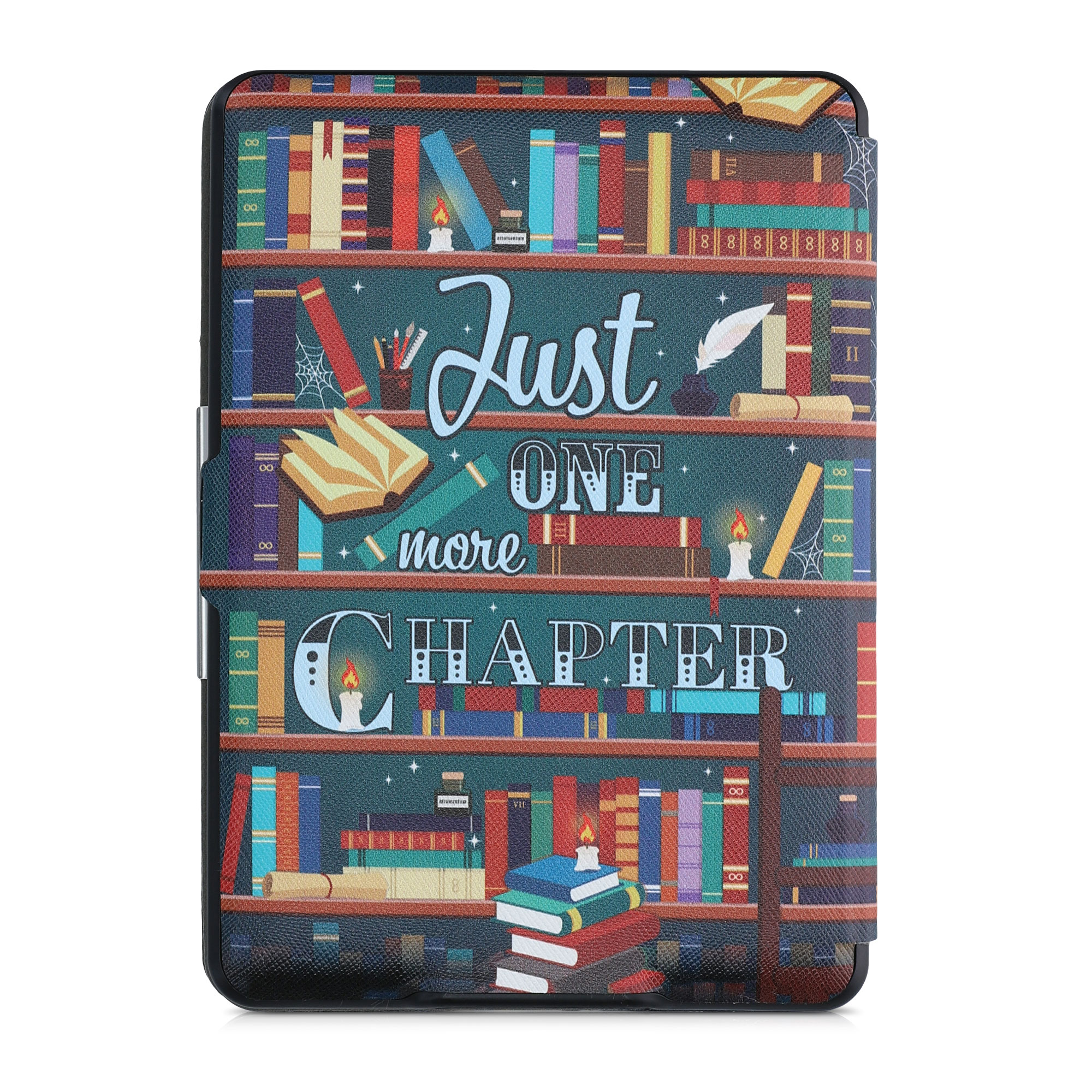 Pouzdro na čtečku kwmobile Kindle Paperwhite - Library Motto - multicolor