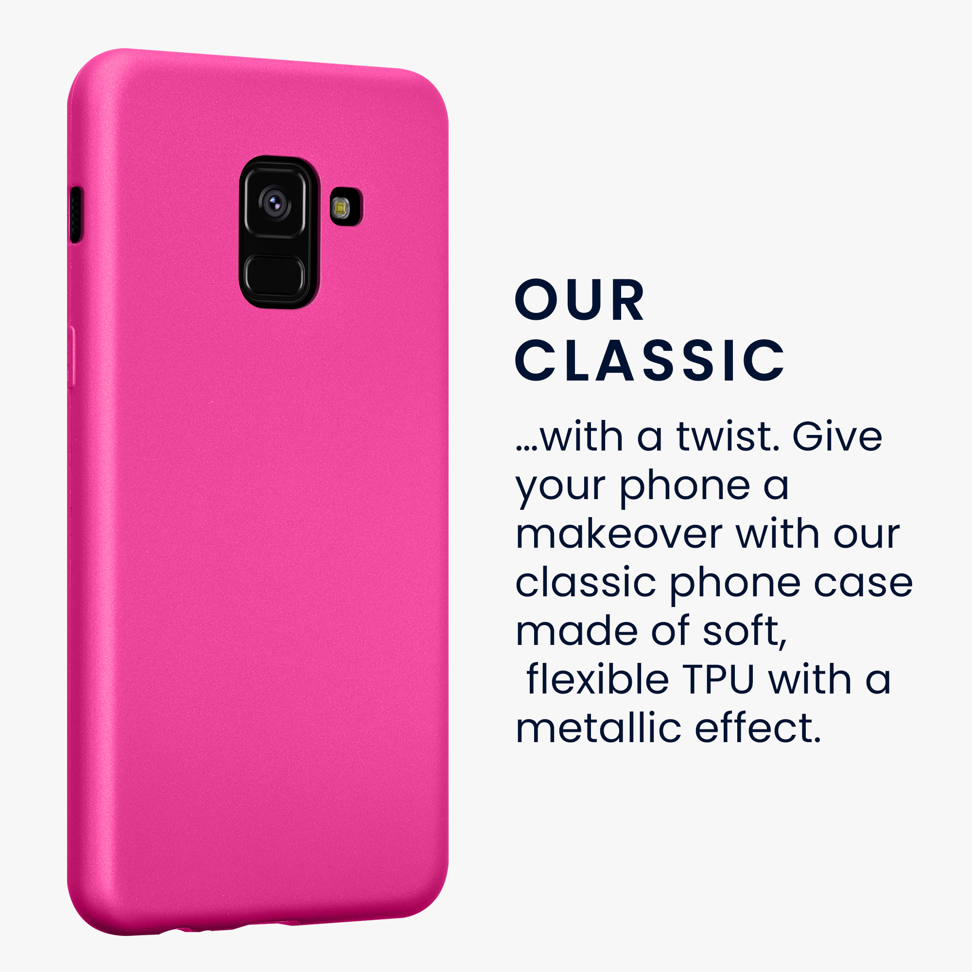 Metalický kryt na mobil Samsung Galaxy A8 (2018) kwmobile metalicky růžový