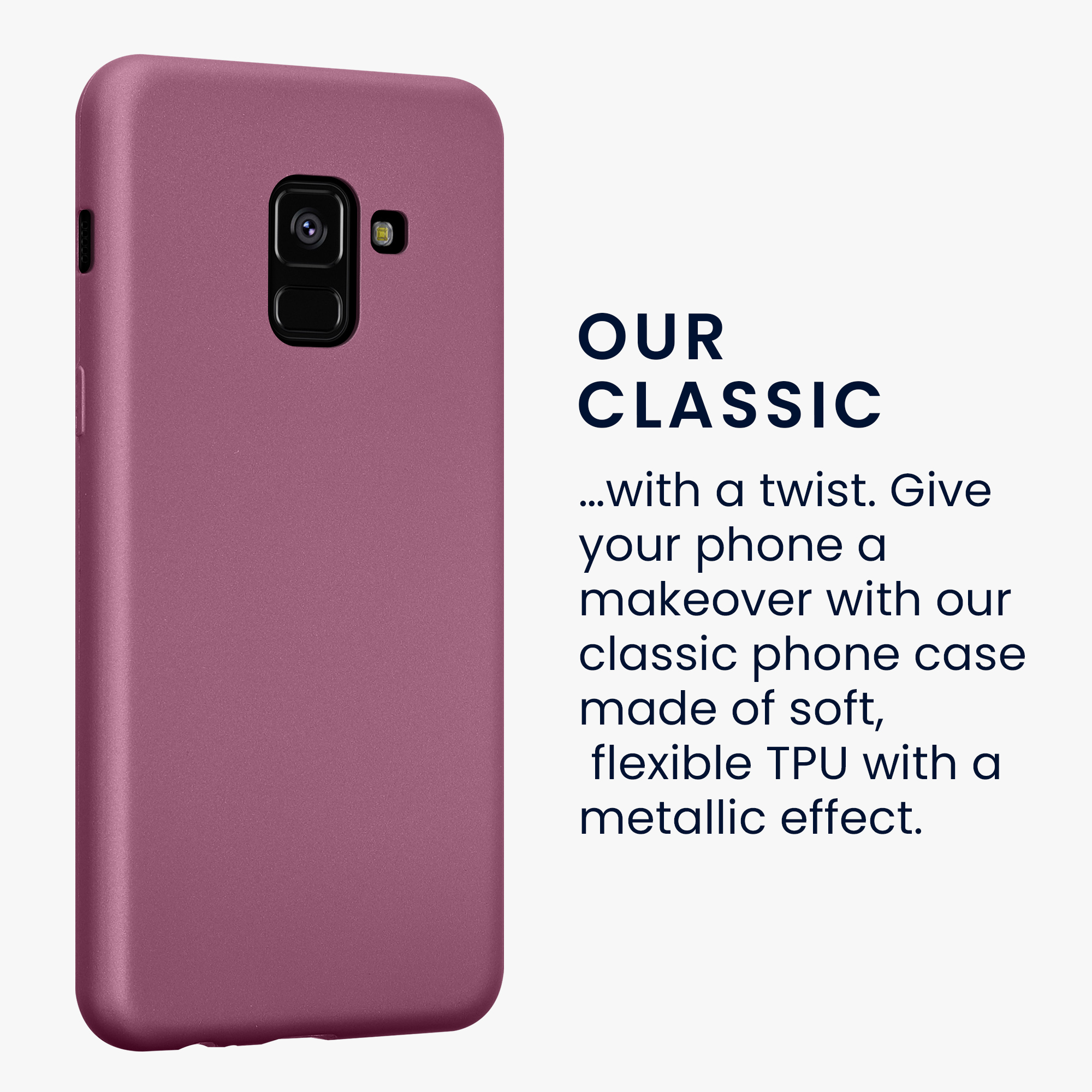 Metalický kryt na mobil Samsung Galaxy A8 (2018) kwmobile metalicky levandulový
