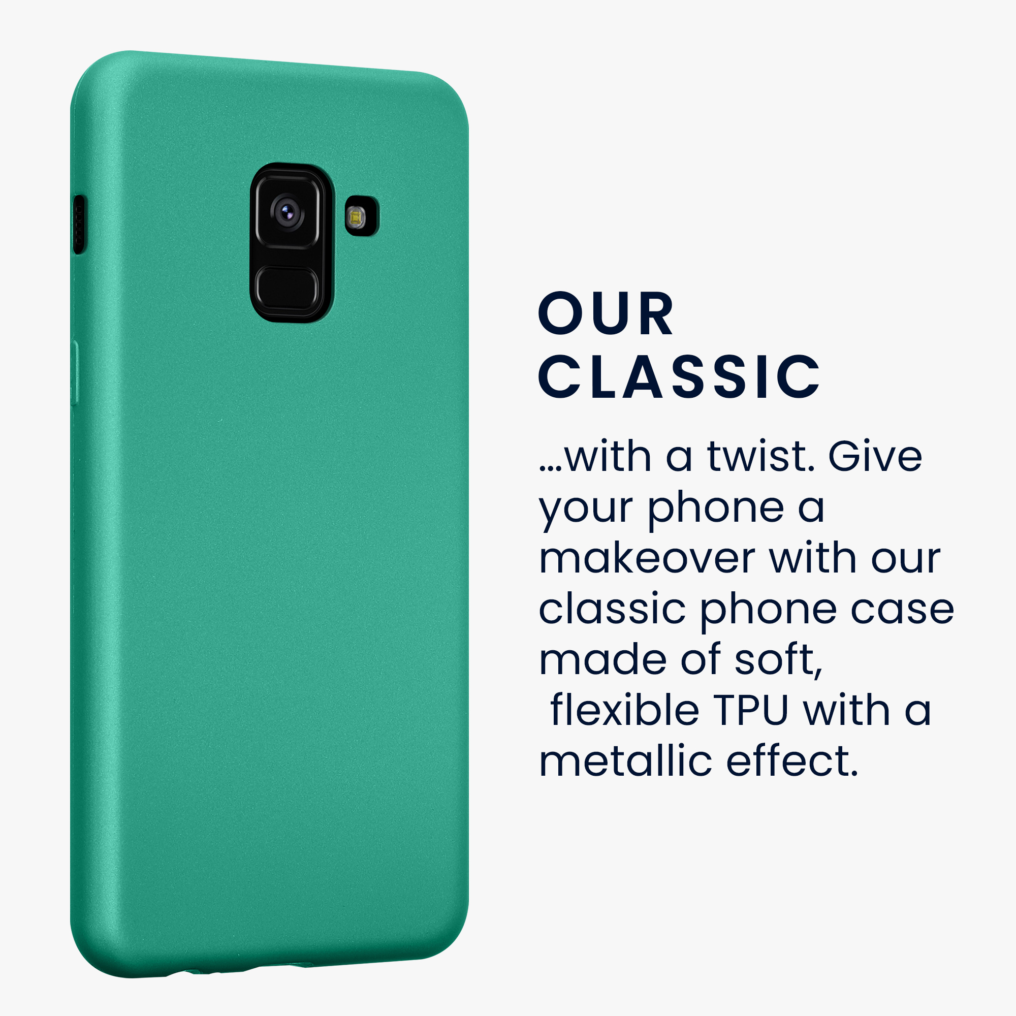 Metalický kryt na mobil Samsung Galaxy A8 (2018) kwmobile metalicky tmavě zelený