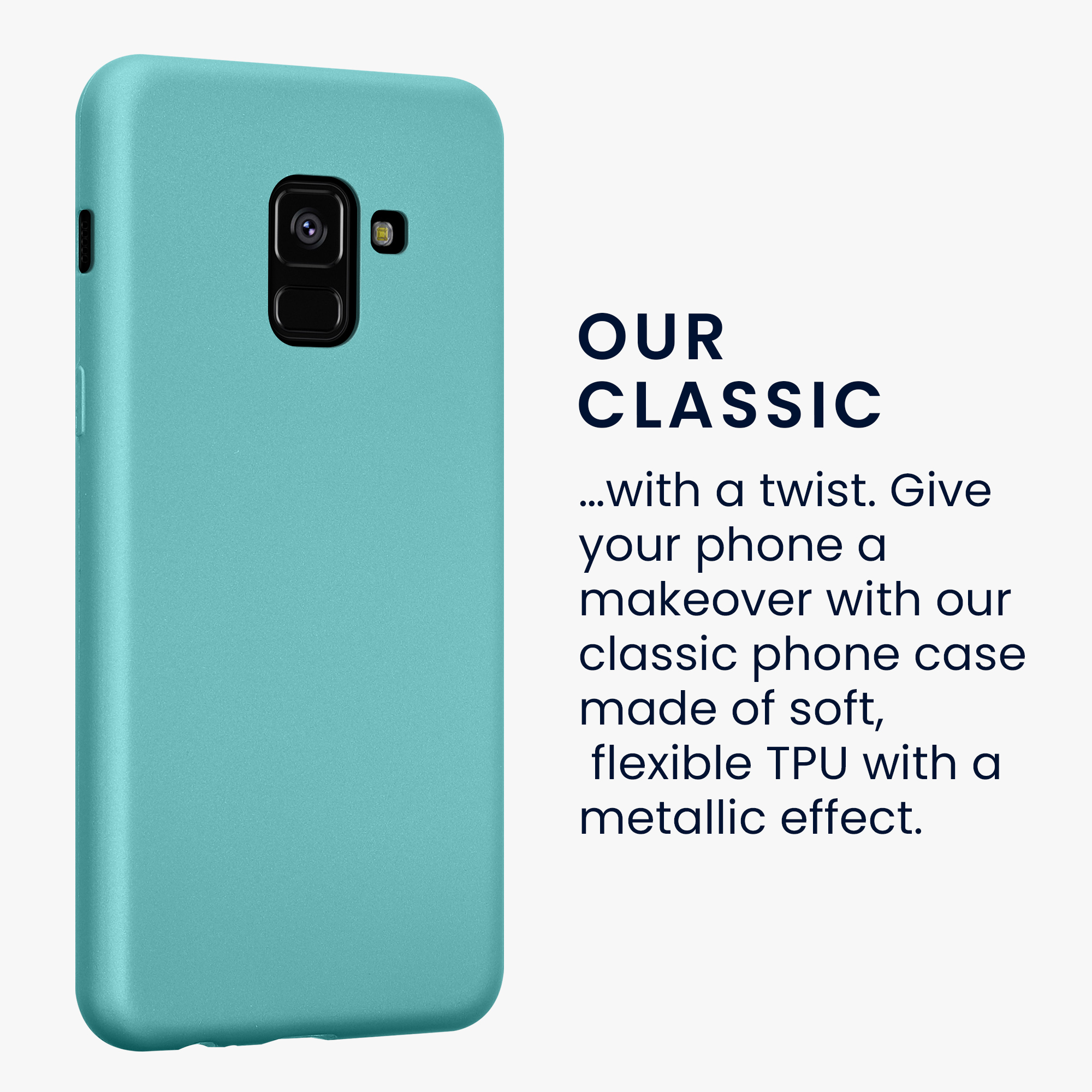 Metalický kryt na mobil Samsung Galaxy A8 (2018) kwmobile Metallic Mint Green