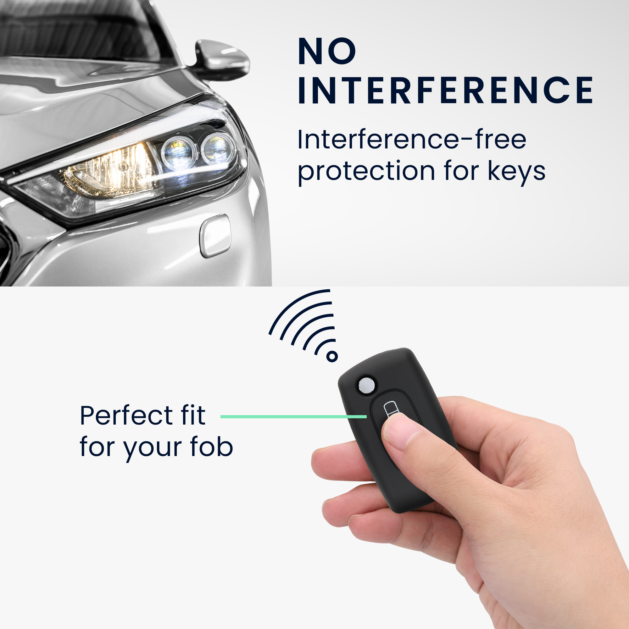Obal na klíč od auta pro Peugeot Citroën výklopný klíč se 2 tlačítky kwmobile - červená / černá