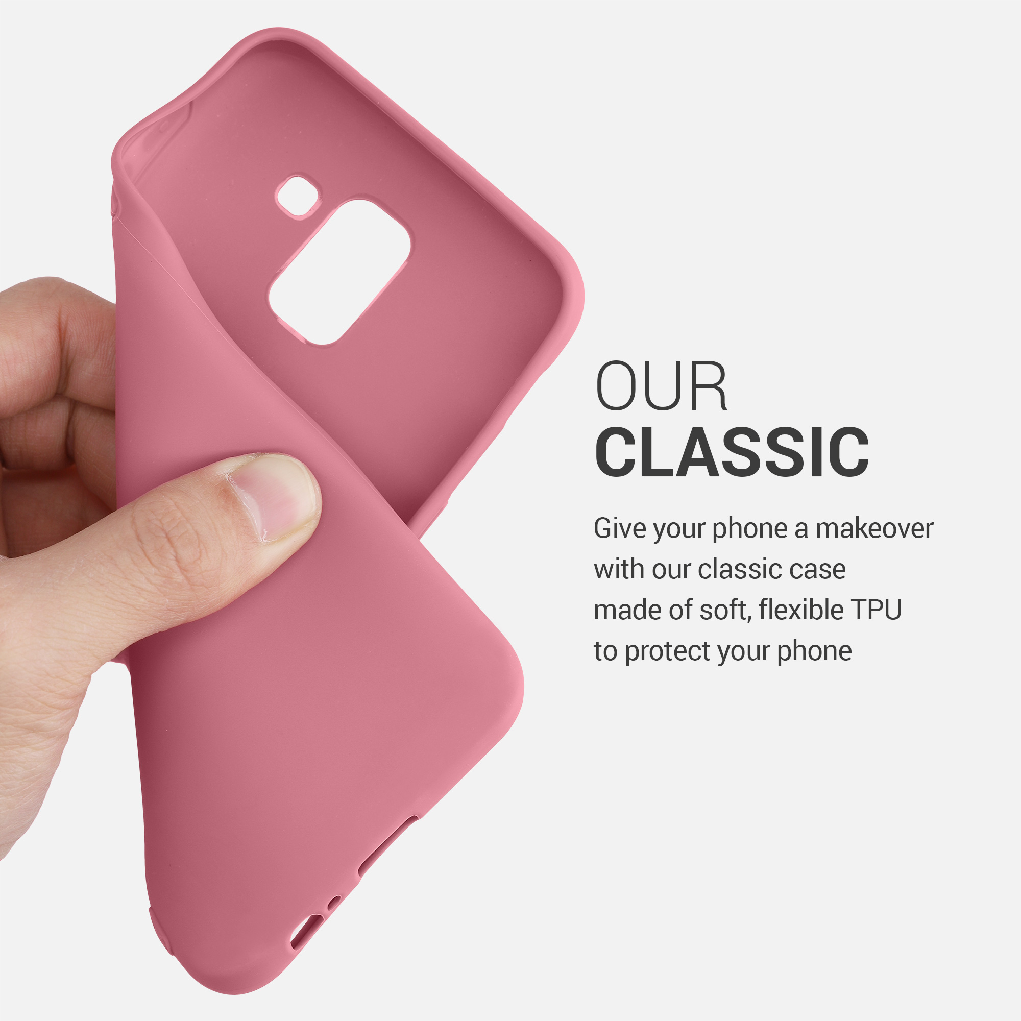Kryt na mobil Samsung Galaxy J6 kwmobile TPU tmavě růžový