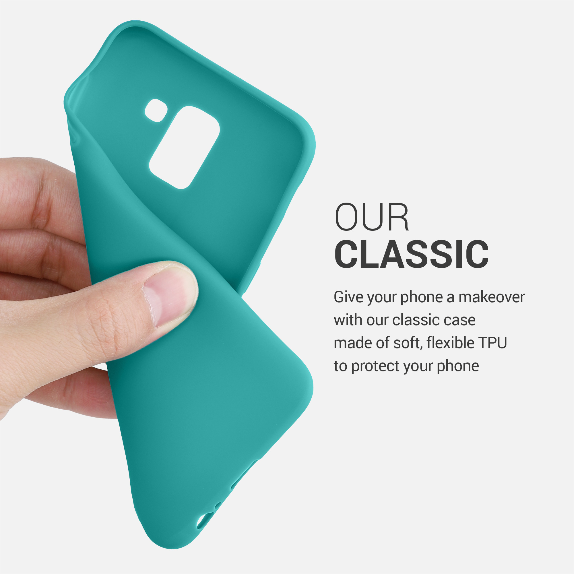 Kryt na mobil Samsung Galaxy J6 kwmobile TPU matně petrolejový