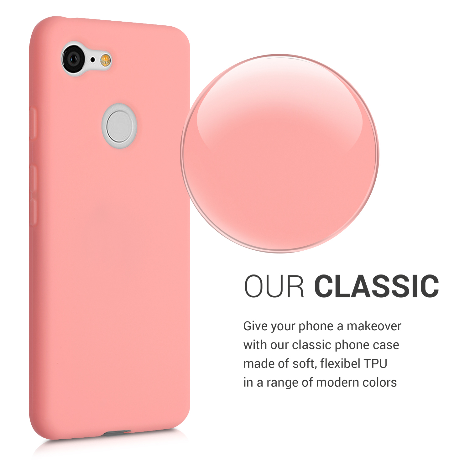 Zadní kryt kwmobile pro Google Pixel 3 - korálová