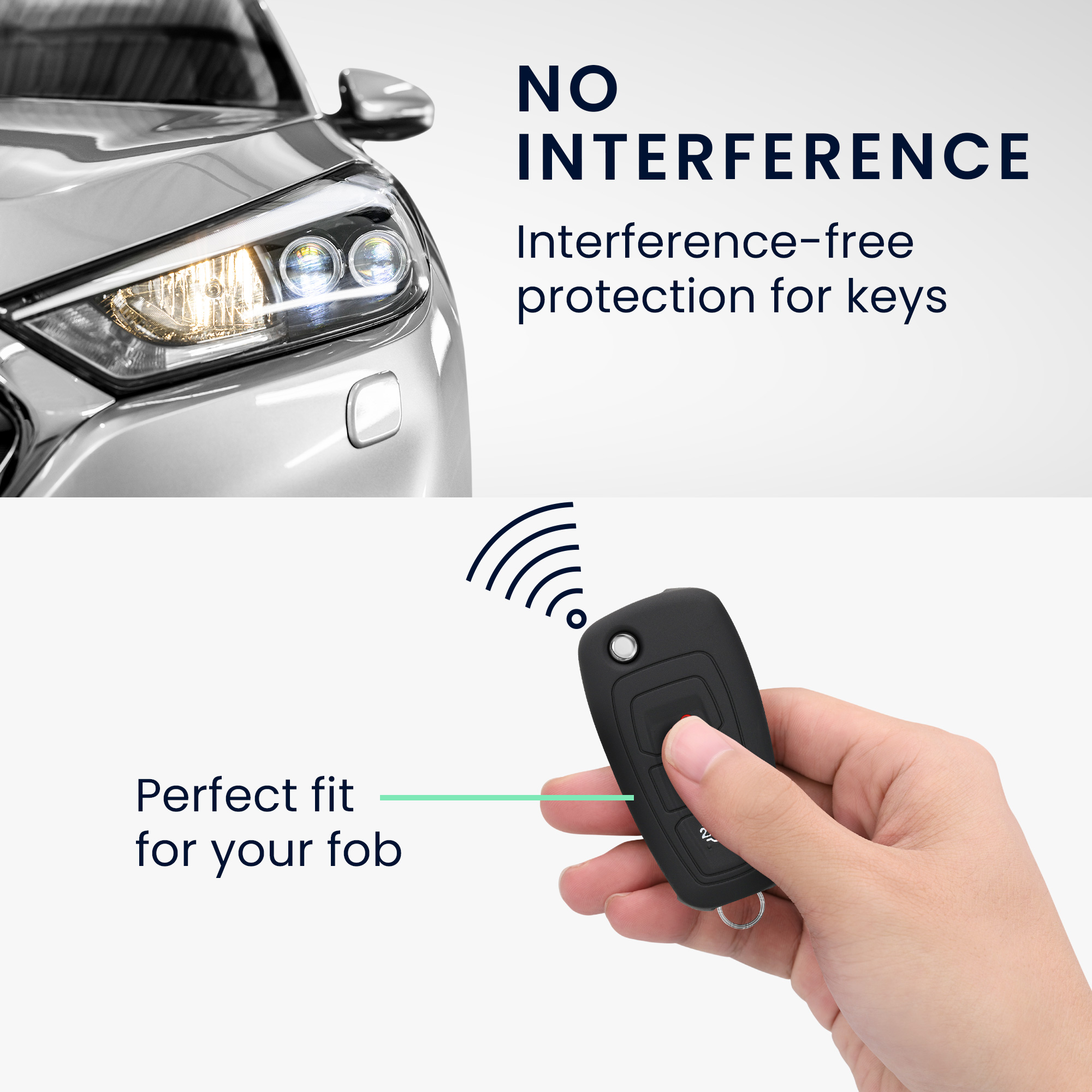 Kryt klíče Ford 3 tlačítka skládací kwmobile černá