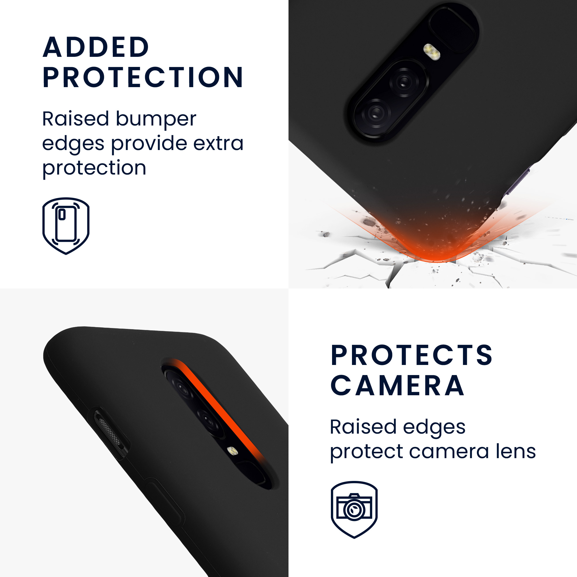 Kryt na mobil OnePlus 6 kwmobile TPU matná černá