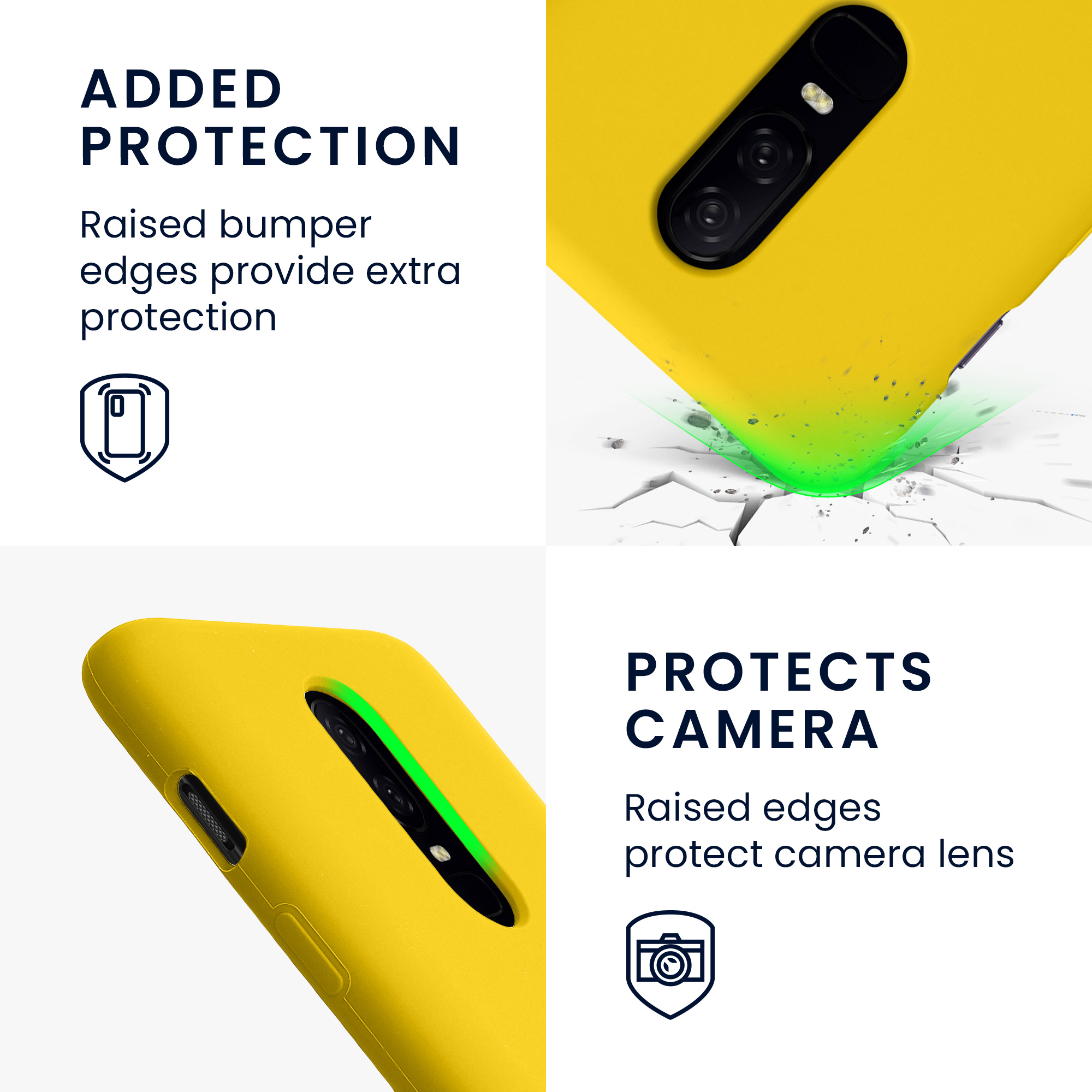 Kryt na mobil OnePlus 6 kwmobile TPU zářivá žlutá